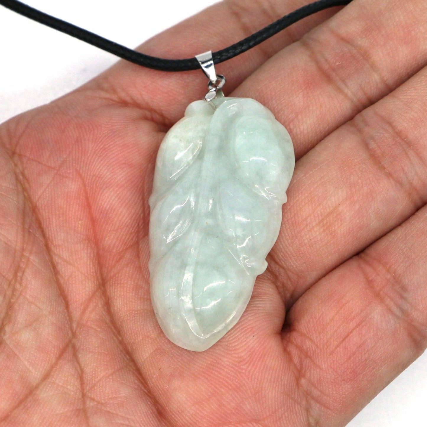 Type A Jadeite Jade Leaf Pendant Series (Fullfill USA only) B09K6CCNZ1 - Jade-collector.com