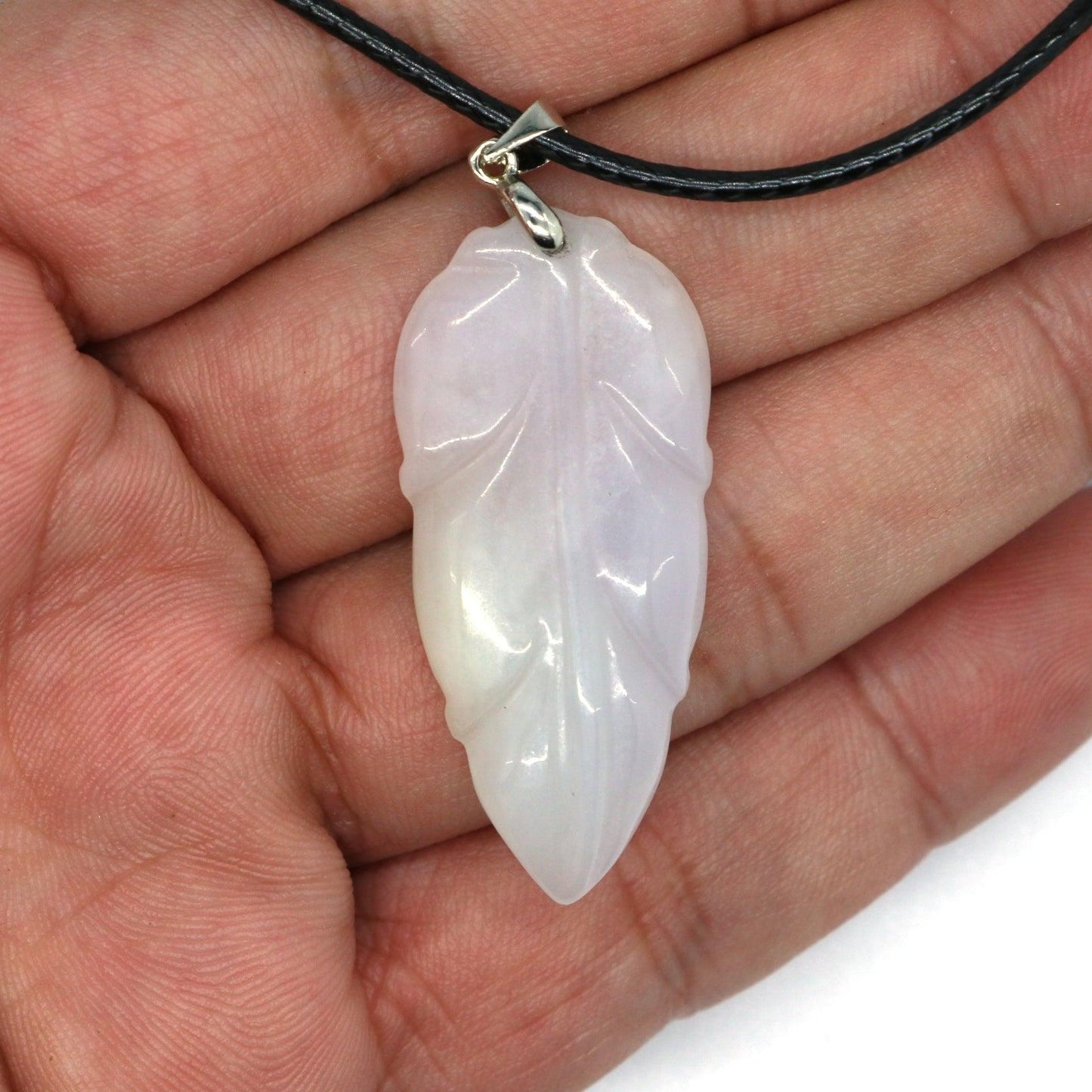 Type A Jadeite Jade Leaf Pendant Series (Fullfill USA only) B09K6D4PQK - Jade-collector.com