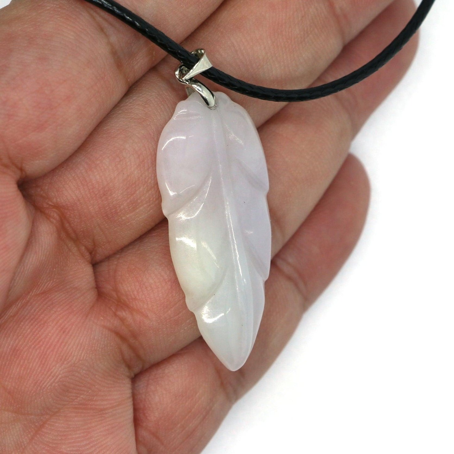 Type A Jadeite Jade Leaf Pendant Series (Fullfill USA only) B09K6D4PQK - Jade-collector.com