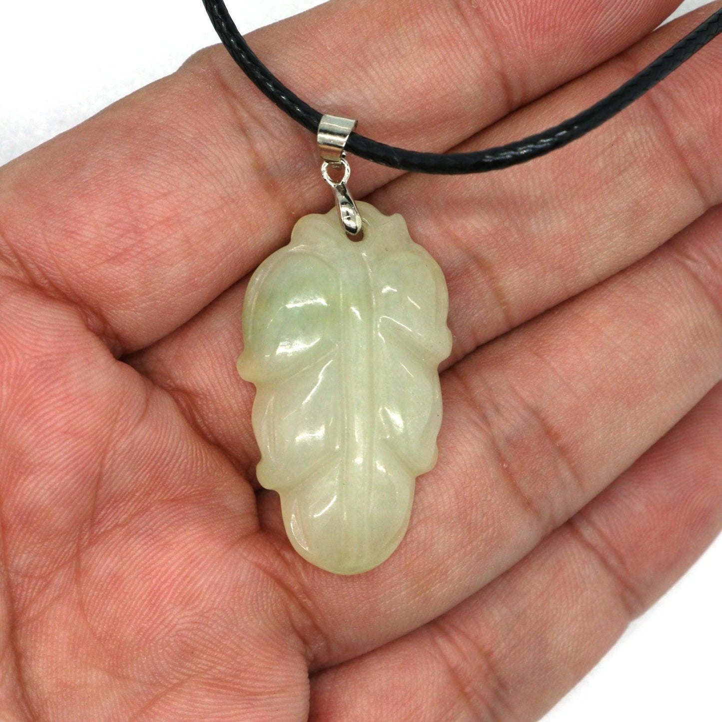 Type A Jadeite Jade Leaf Pendant Series (Fullfill USA only) B09K6CVMQY - Jade-collector.com