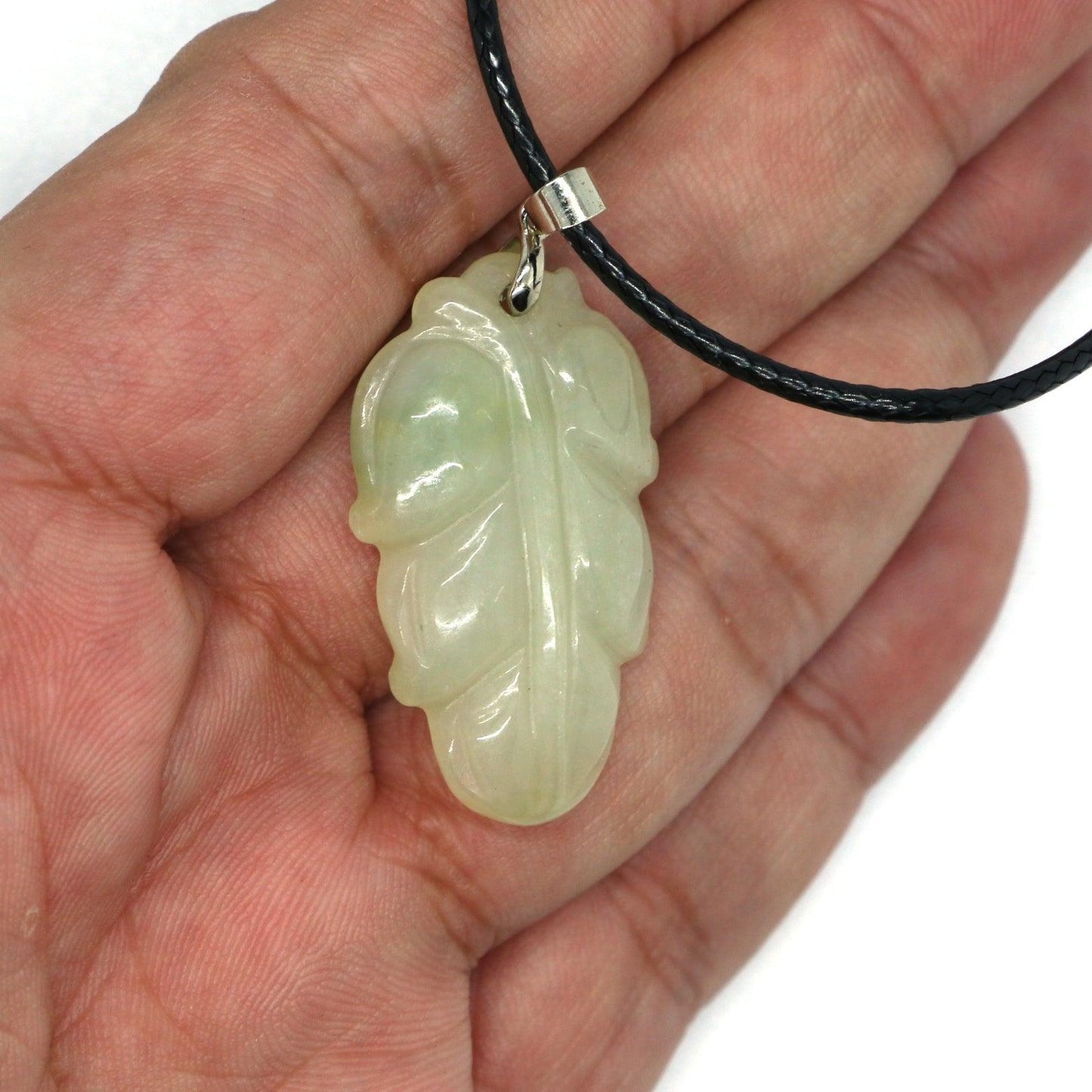 Type A Jadeite Jade Leaf Pendant Series (Fullfill USA only) B09K6CVMQY - Jade-collector.com