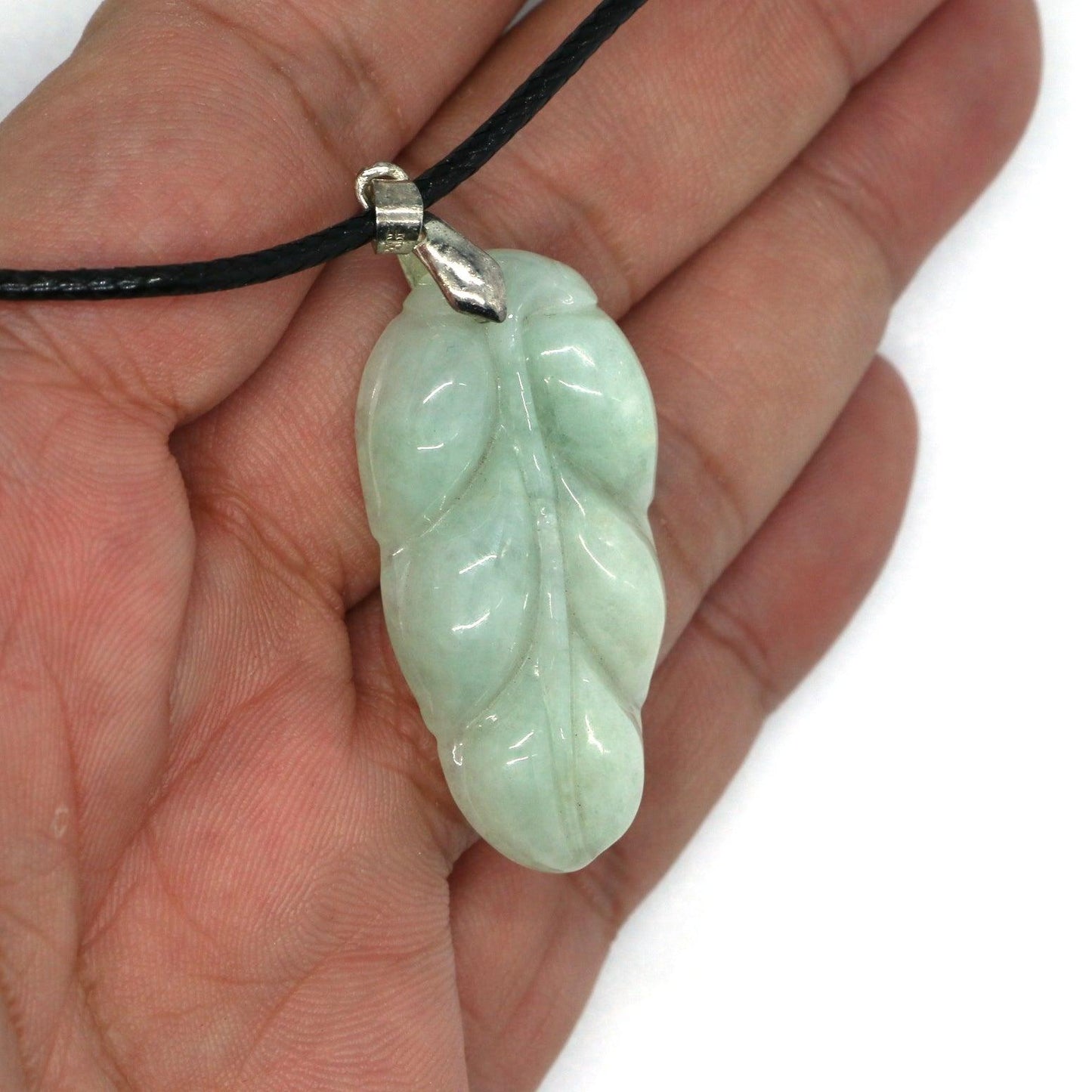 Type A Jadeite Jade Leaf Pendant Series (Fullfill USA only) B09K6D4TNH - Jade-collector.com