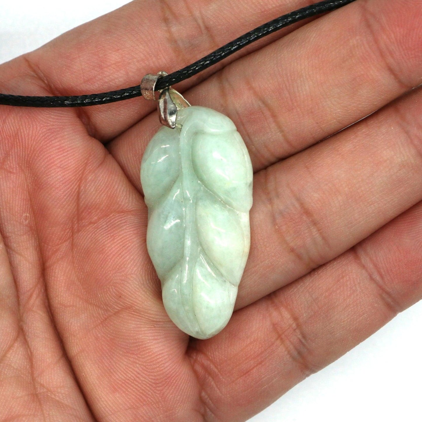 Type A Jadeite Jade Leaf Pendant Series (Fullfill USA only) B09K6D4TNH - Jade-collector.com