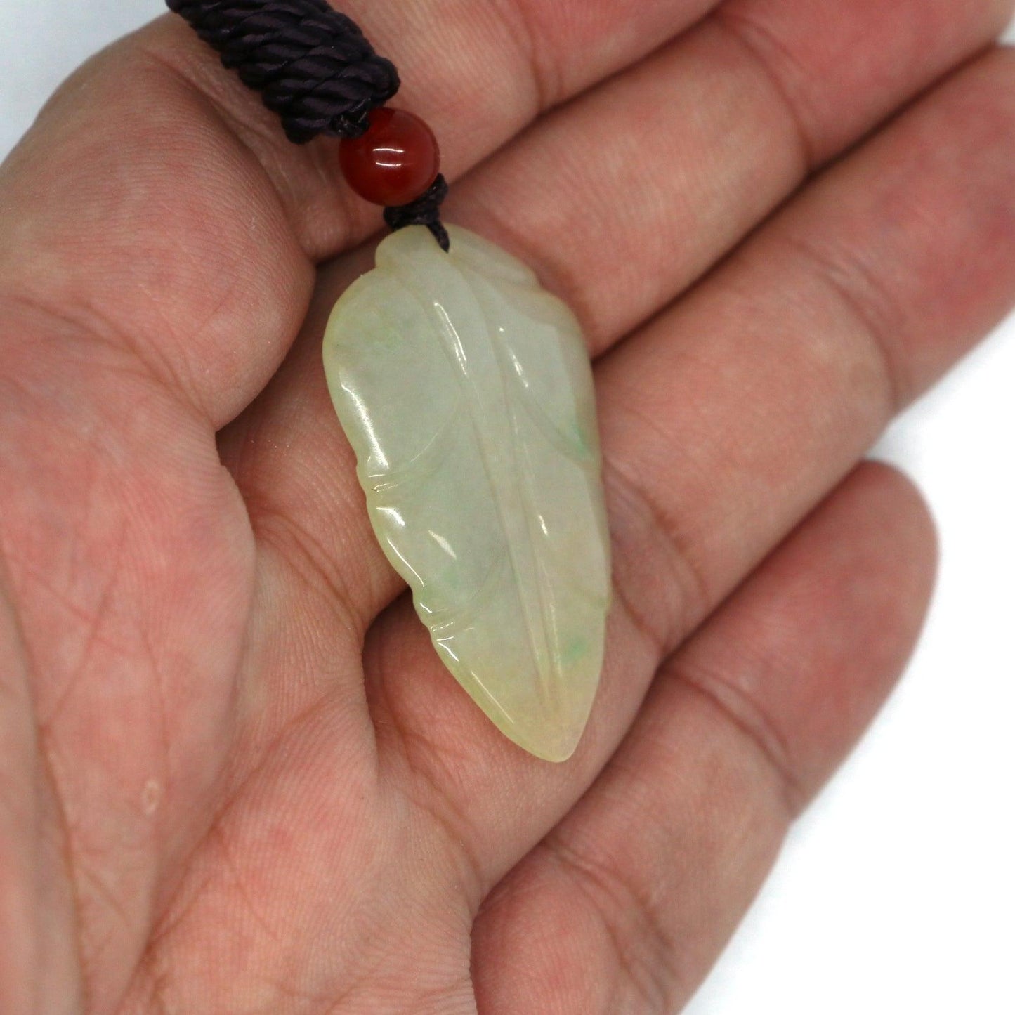 Type A Jadeite Jade Leaf Pendant Series (Fullfill USA only) B09K6DCFML - Jade-collector.com