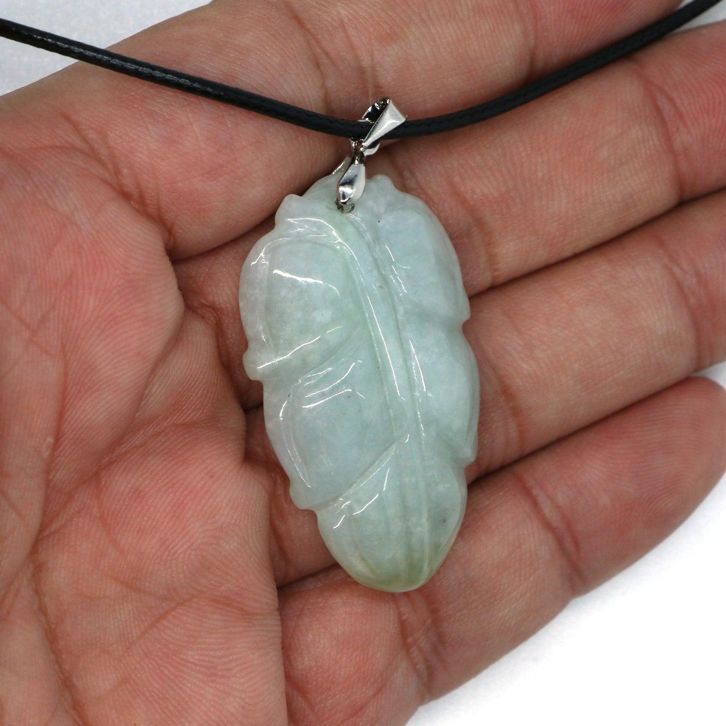 Type A Jadeite Jade Leaf Pendant Series (Fullfill USA only) B09K6DMXS2 - Jade-collector.com
