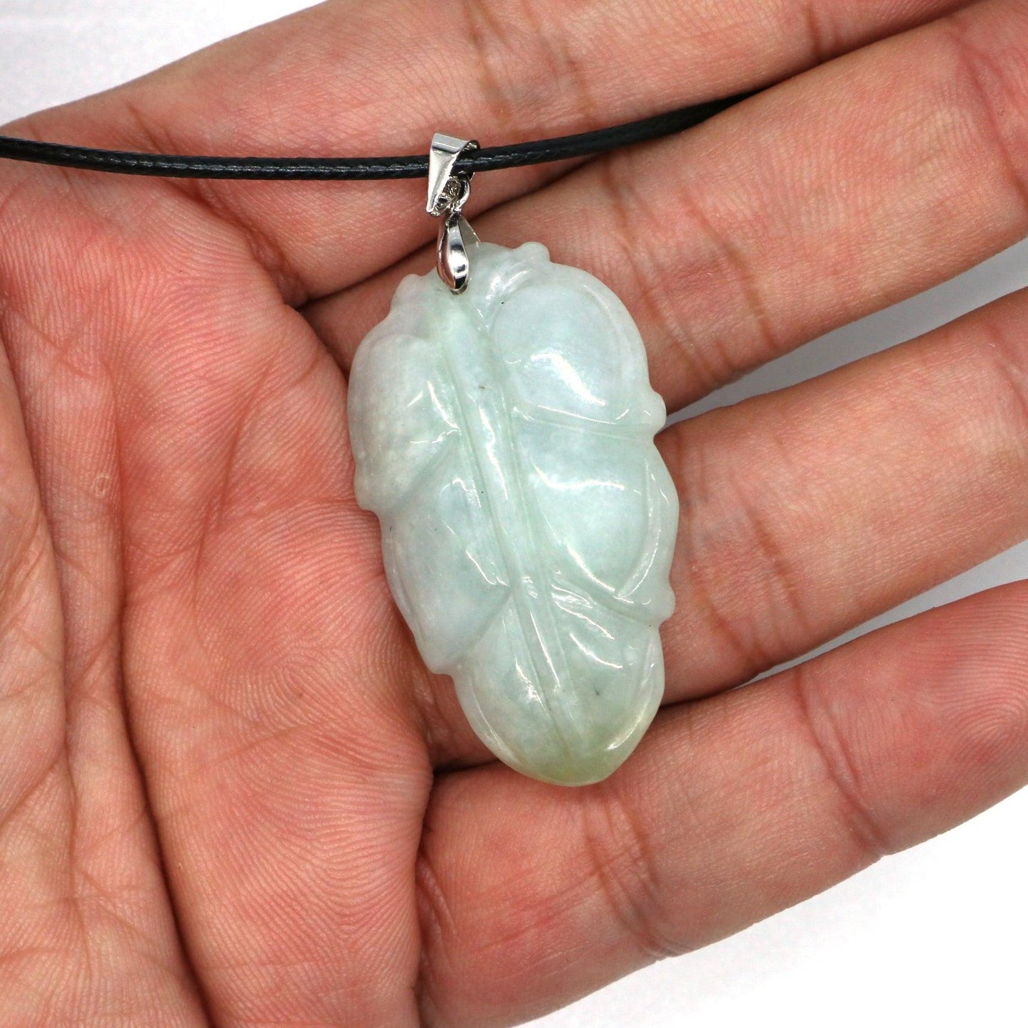 Type A Jadeite Jade Leaf Pendant Series (Fullfill USA only) B09K6DMXS2 - Jade-collector.com