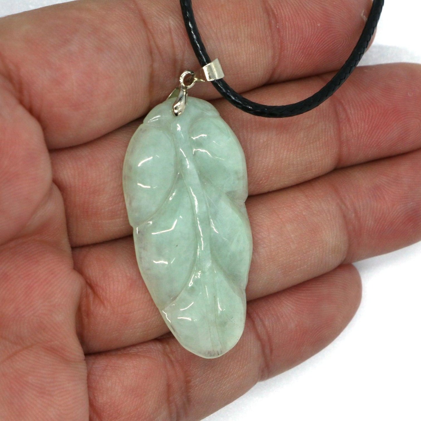 Type A Jadeite Jade Leaf Pendant Series (Fullfill USA only) B09K6CSYKL - Jade-collector.com