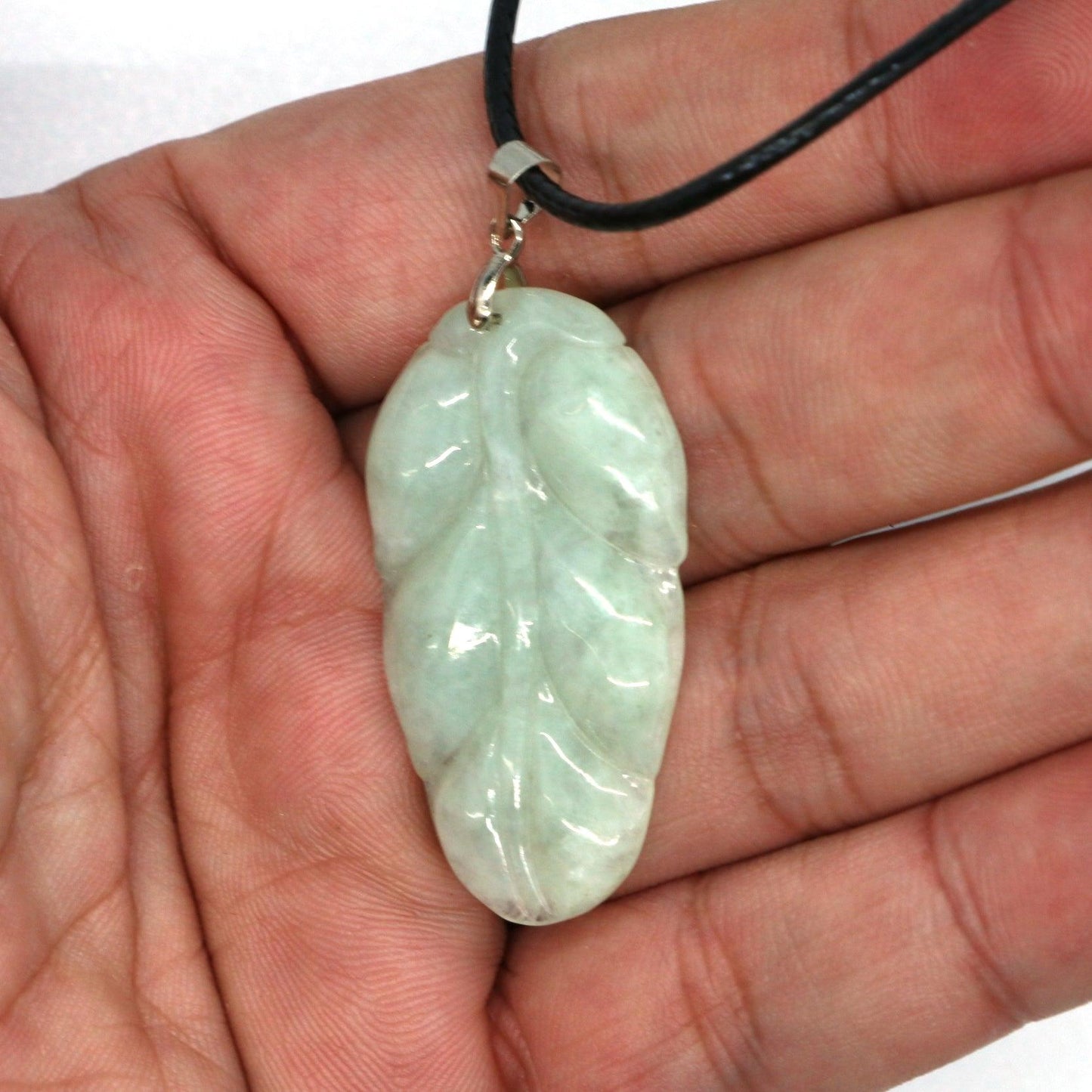 Type A Jadeite Jade Leaf Pendant Series (Fullfill USA only) B09K6CSYKL - Jade-collector.com