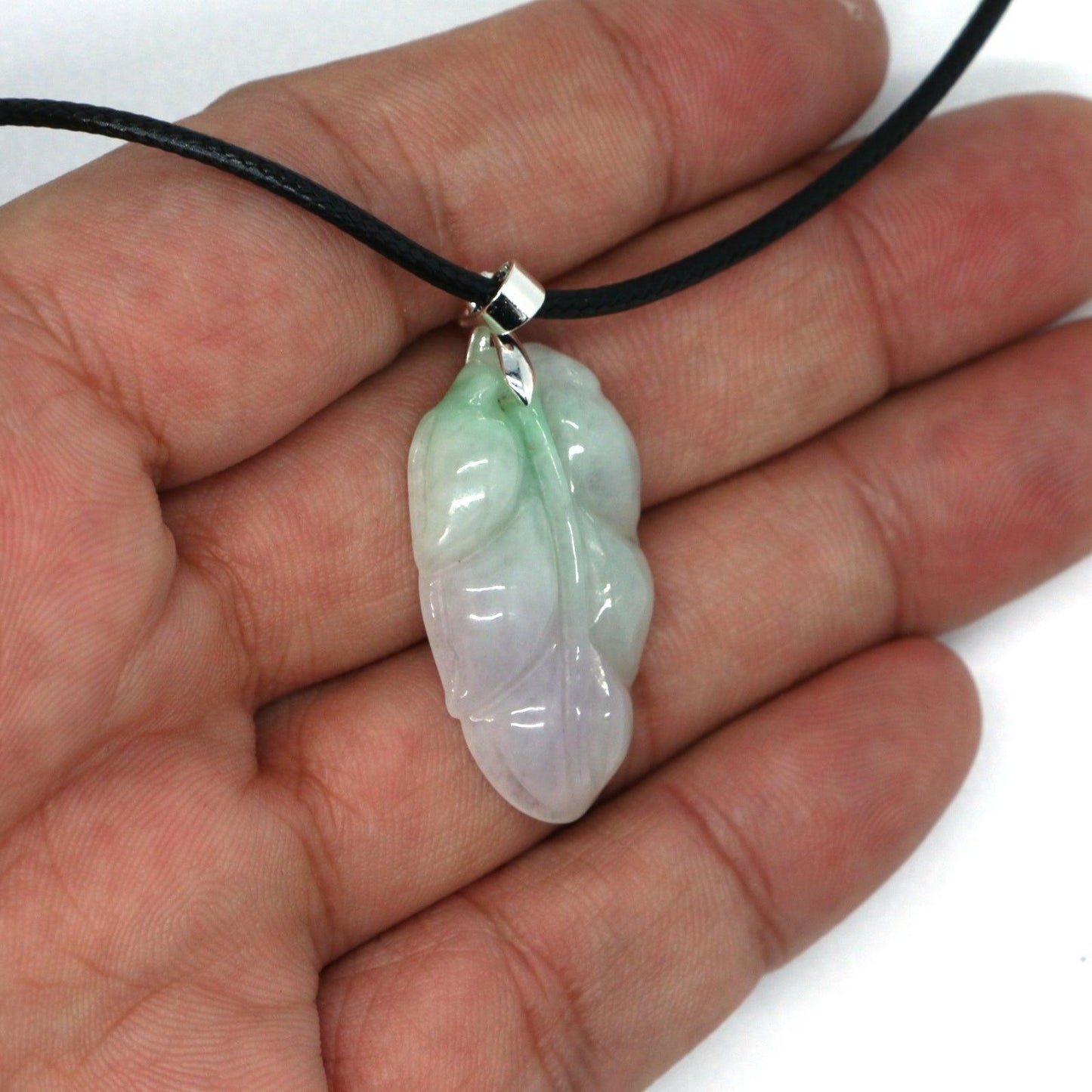 Type A Jadeite Jade Leaf Pendant Series (Fullfill USA only) B09K6FFL49 - Jade-collector.com
