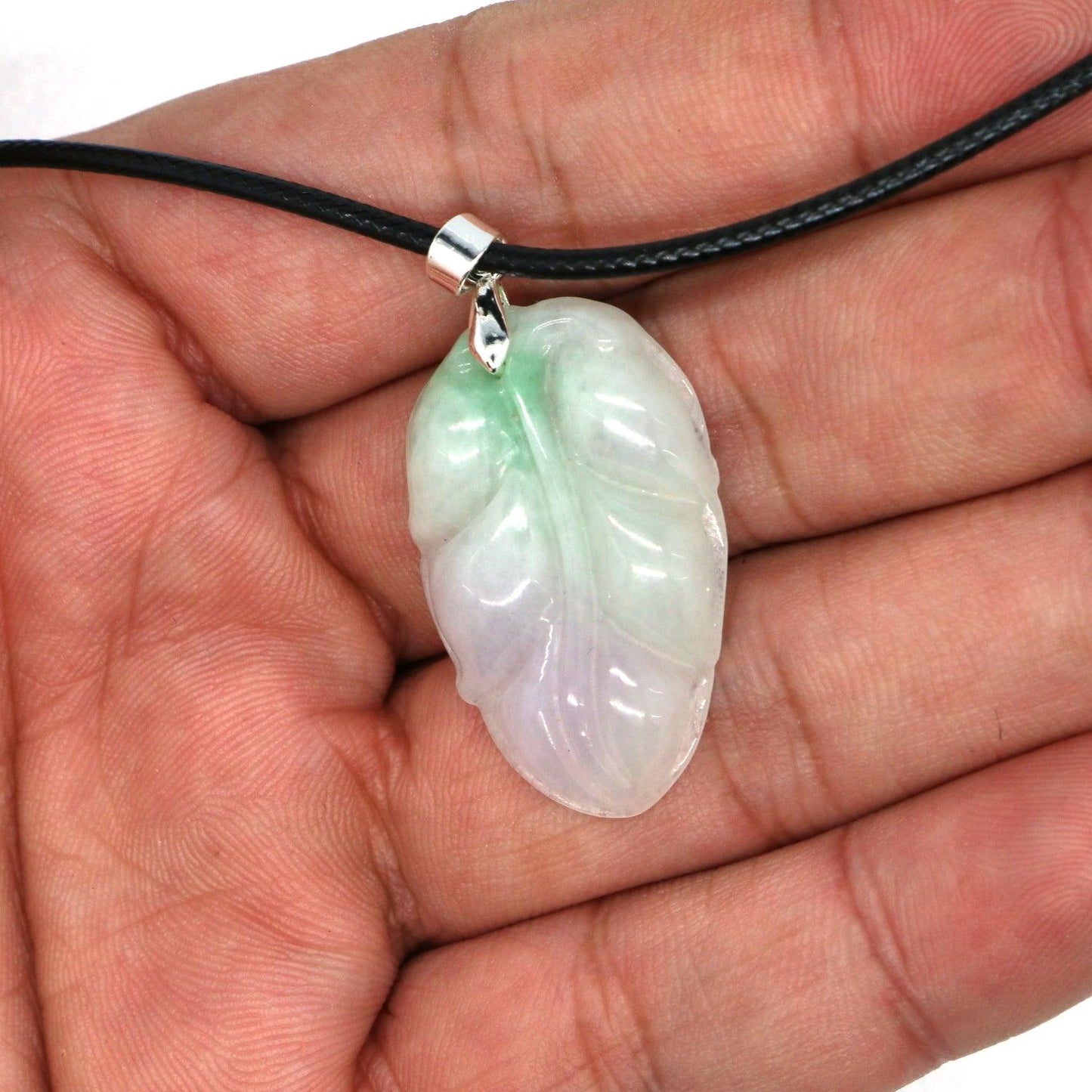 Type A Jadeite Jade Leaf Pendant Series (Fullfill USA only) B09K6FFL49 - Jade-collector.com