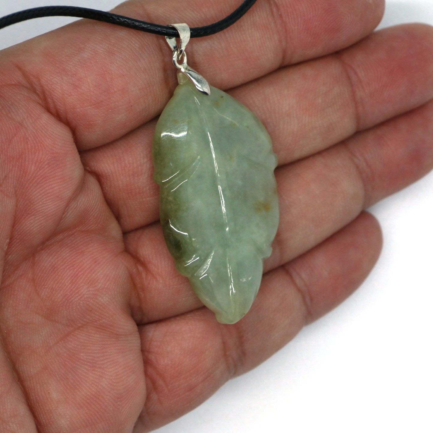 Type A Jadeite Jade Leaf Pendant Series (Fullfill USA only) B09K6CHFTV - Jade-collector.com