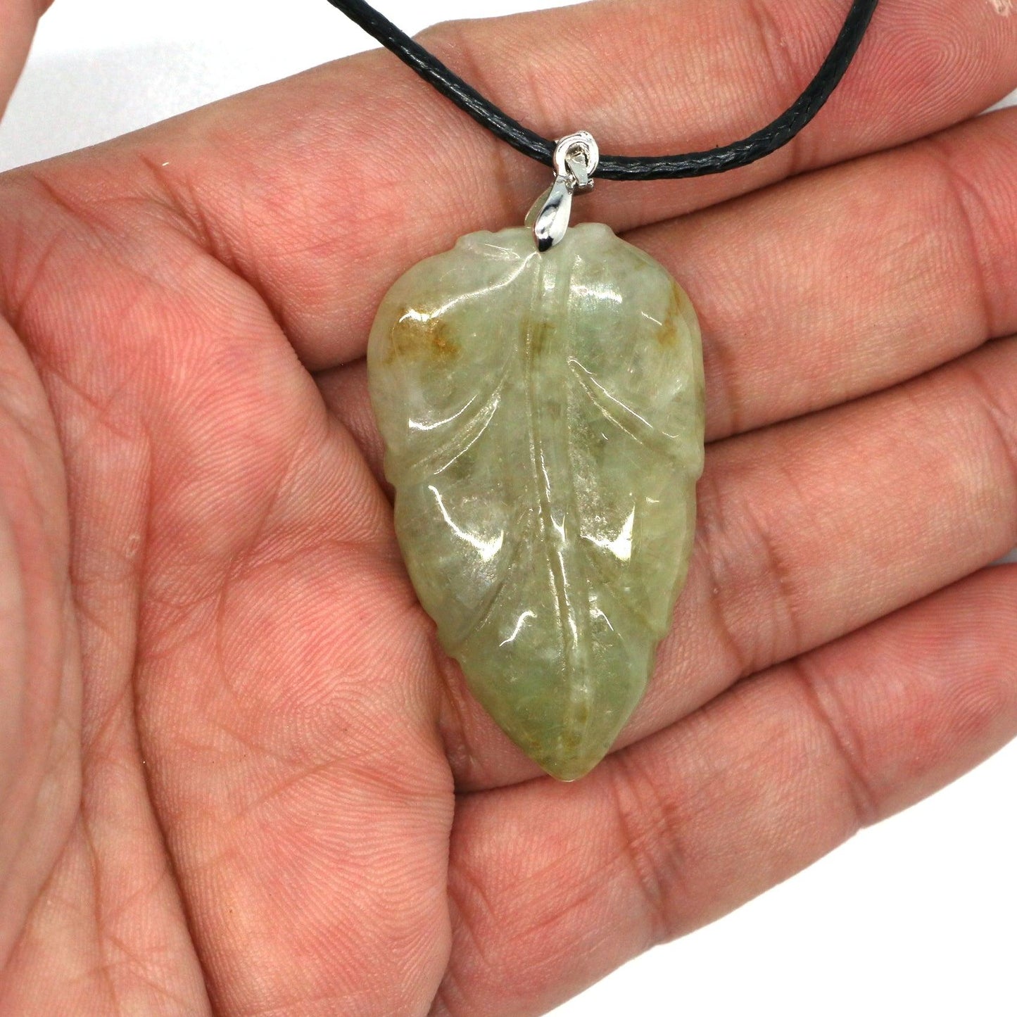 Type A Jadeite Jade Leaf Pendant Series (Fullfill USA only) B09K6CLR4S - Jade-collector.com