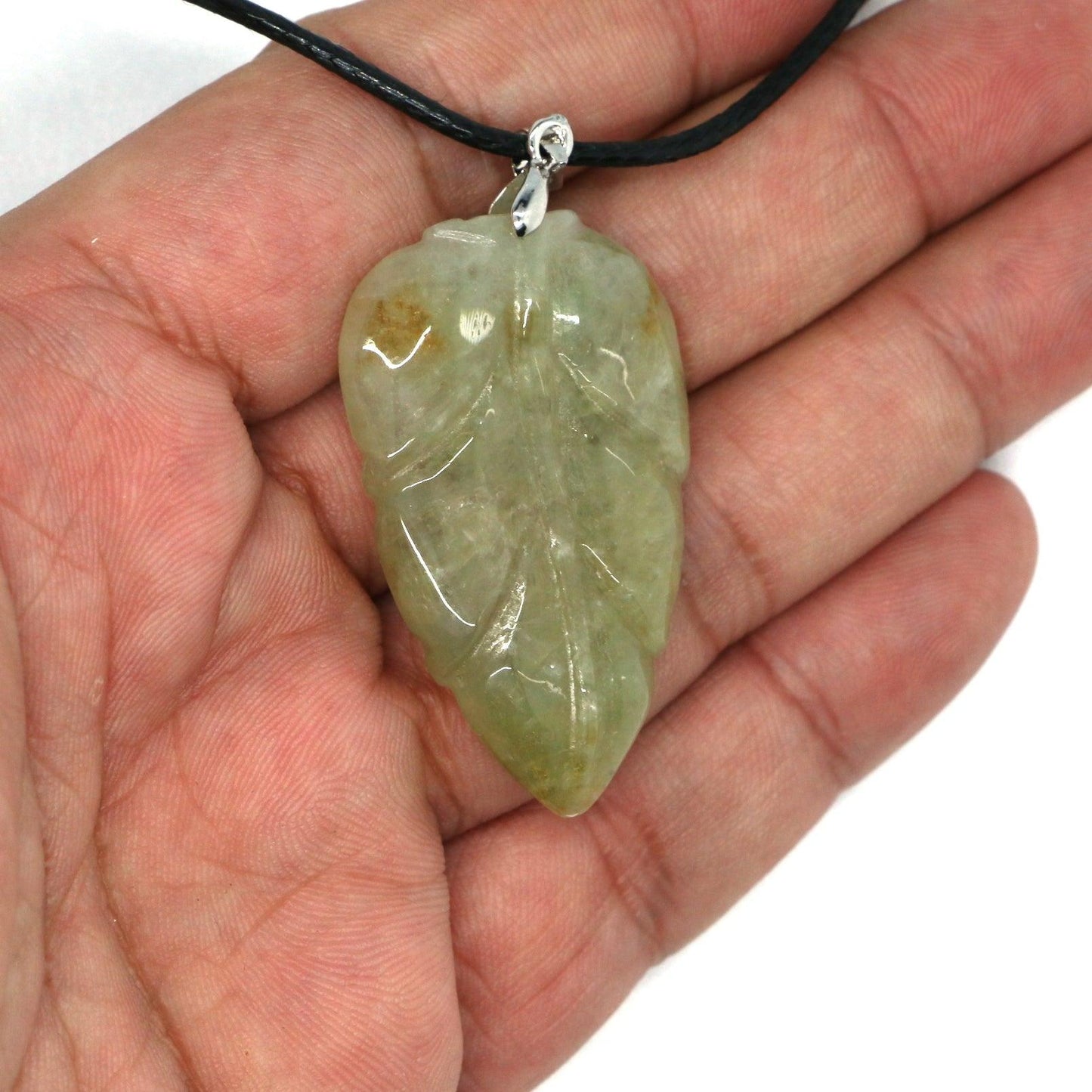Type A Jadeite Jade Leaf Pendant Series (Fullfill USA only) B09K6CLR4S - Jade-collector.com