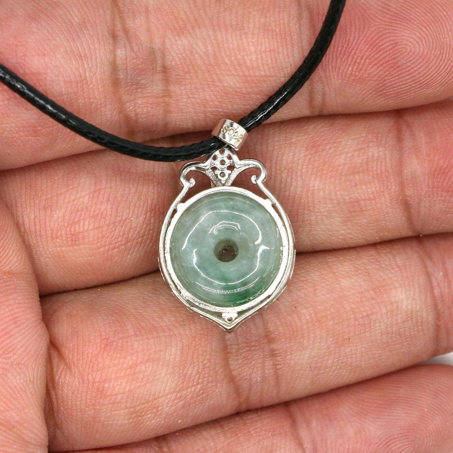 Type A Jadeite Jade Pendants Inlay Disc Series - Jade-collector.com