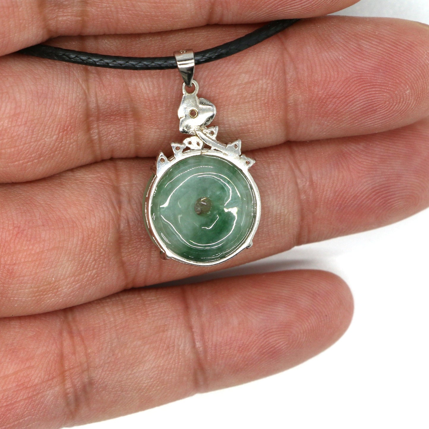 Type A Jadeite Jade Pendants Inlay Disc Series - Jade-collector.com