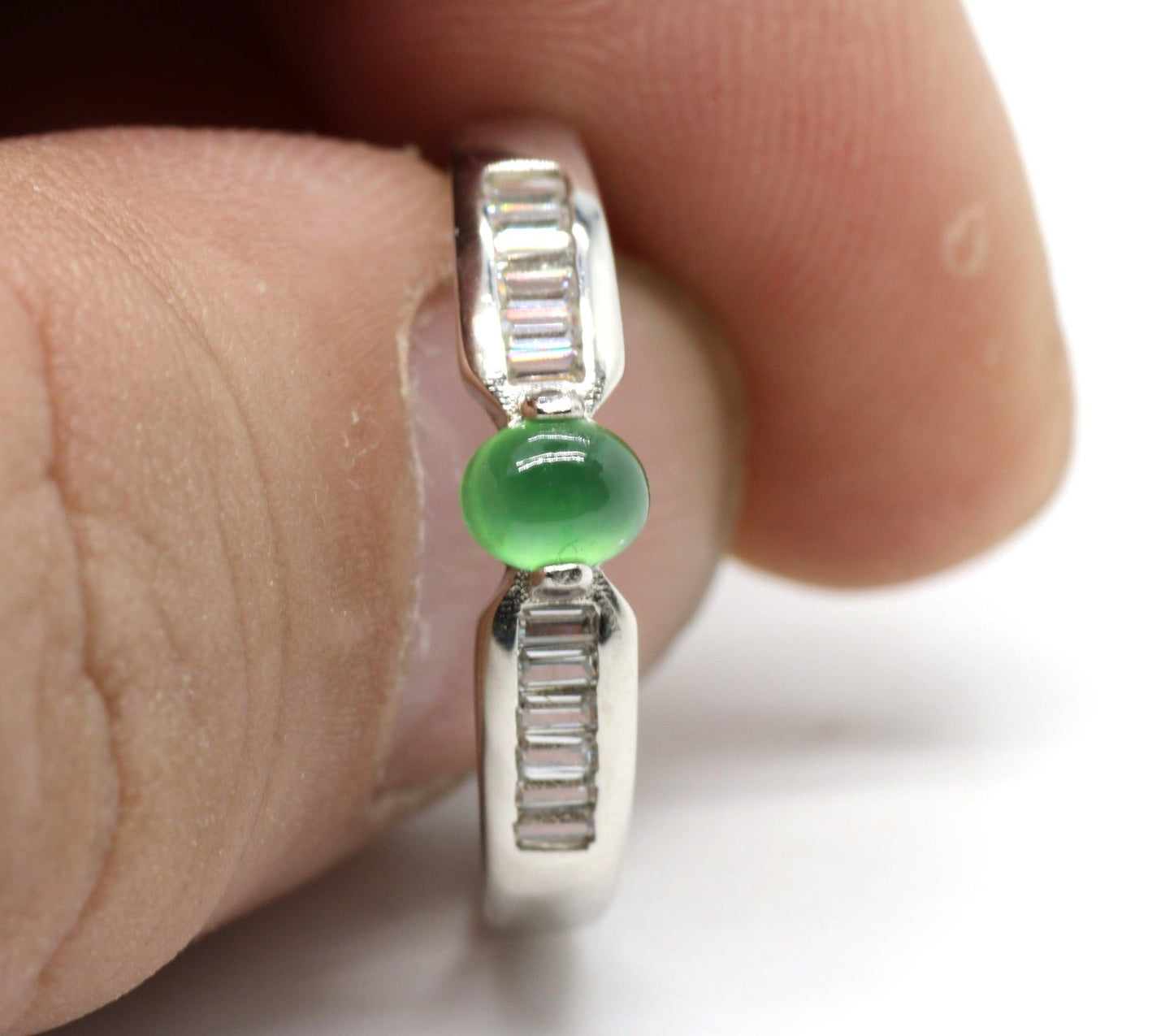 Type A Jadeite Jade Inlay Ring Series - Jade-collector.com