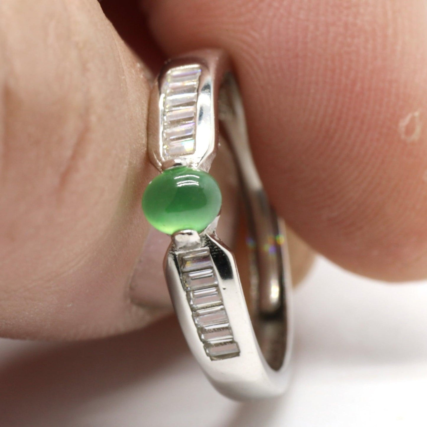 Type A Jadeite Jade Inlay Ring Series - Jade-collector.com
