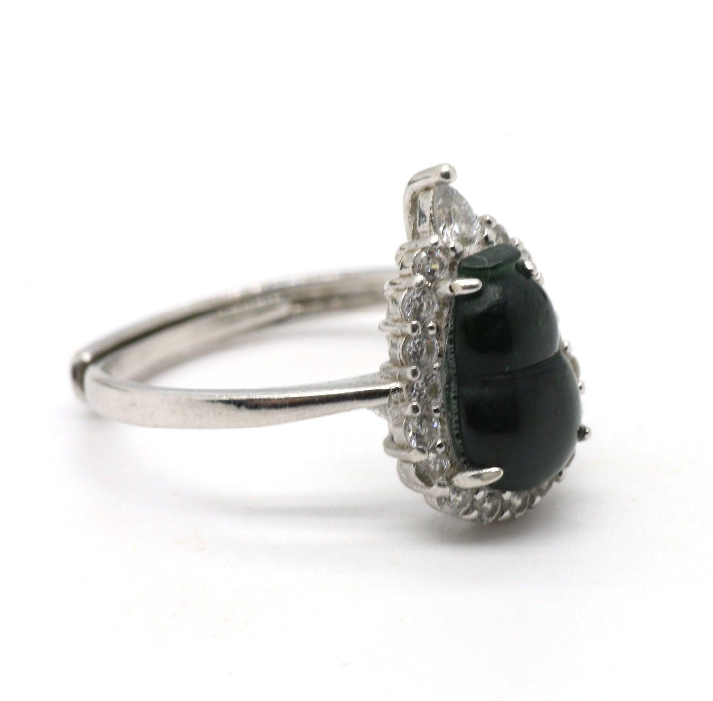 Type A Jadeite Jade Inlay Ring Series - Jade-collector.com