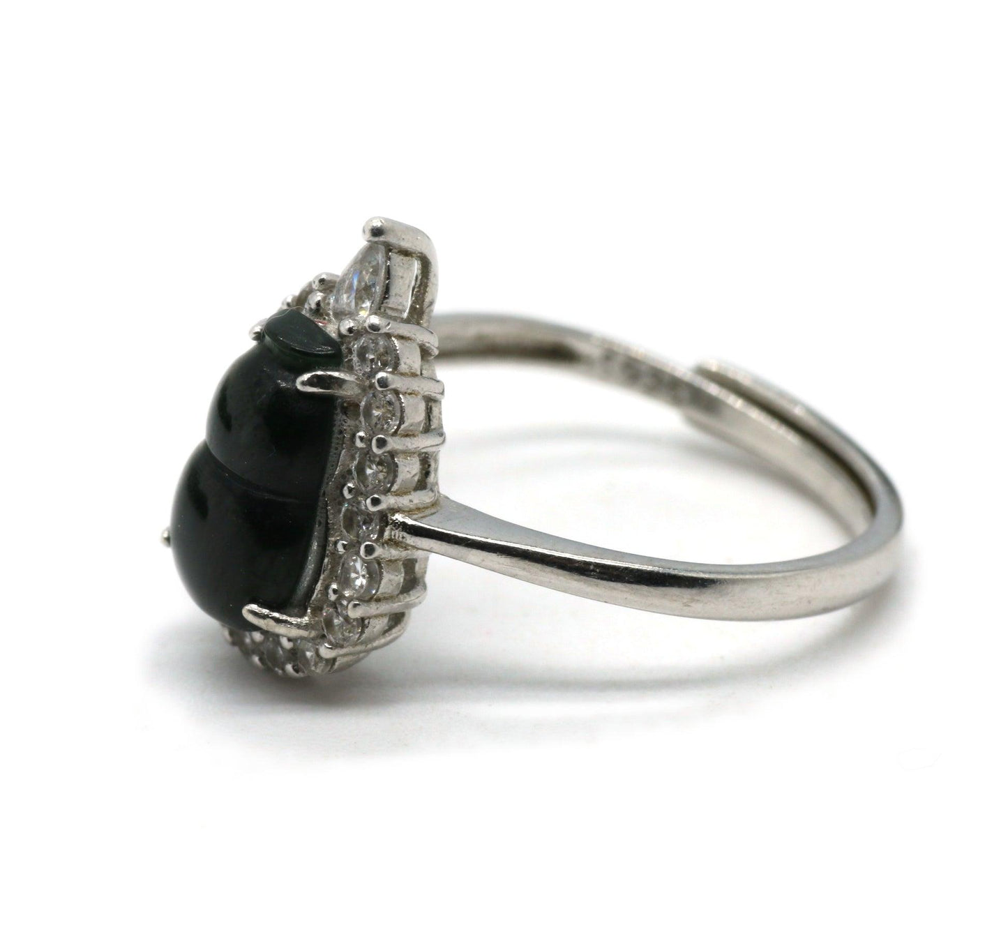 Type A Jadeite Jade Inlay Ring Series - Jade-collector.com