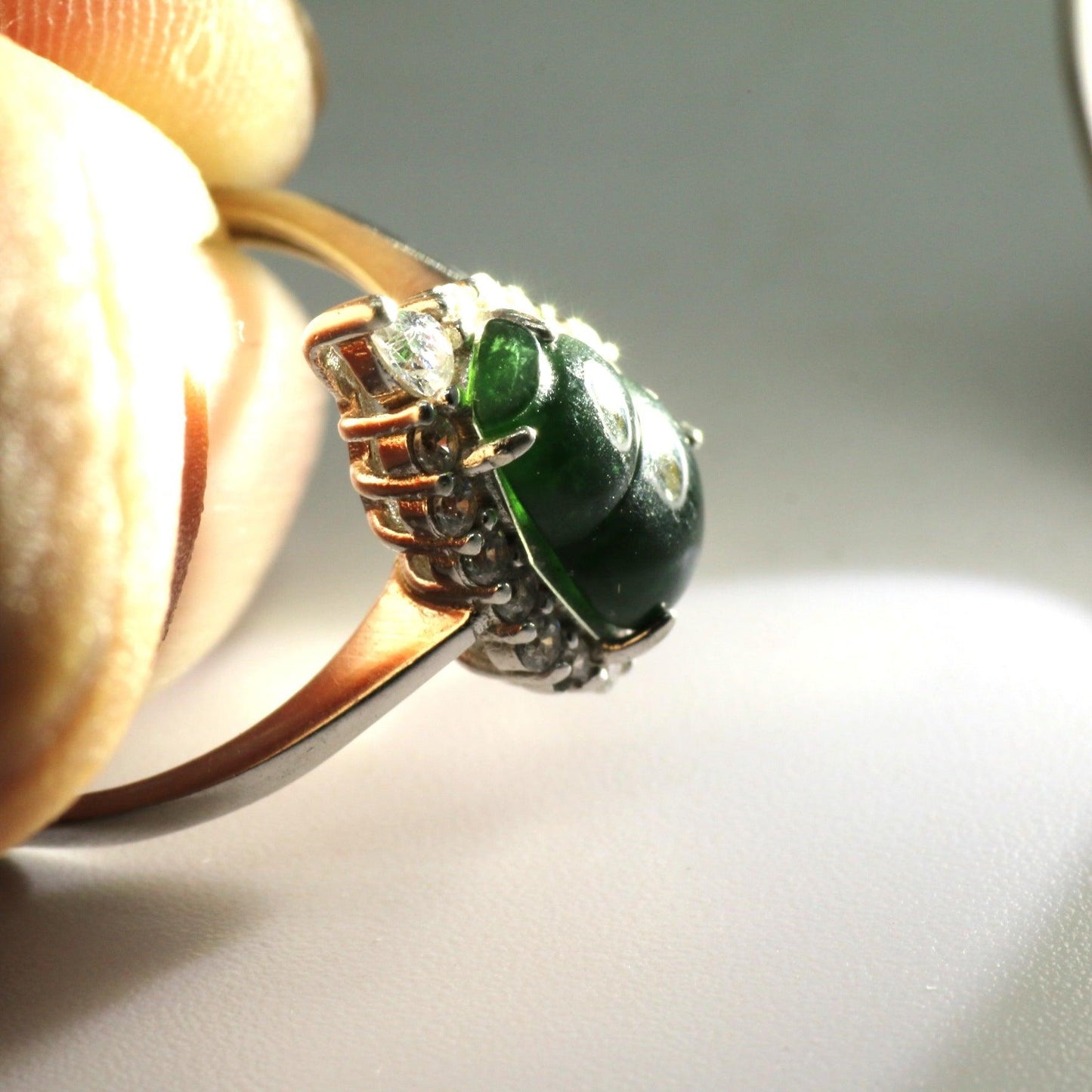 Type A Jadeite Jade Inlay Ring Series - Jade-collector.com