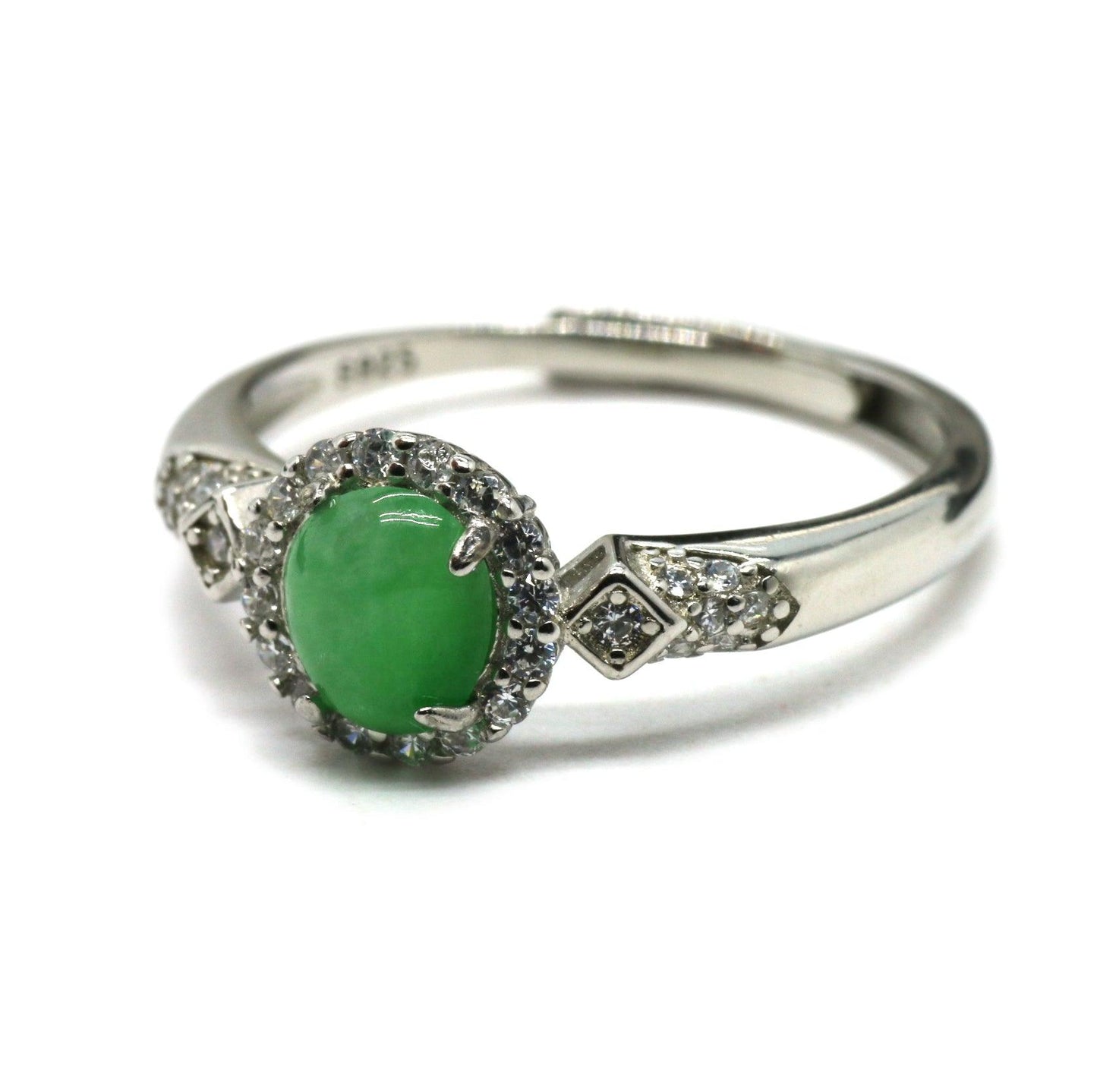 Type A Jadeite Jade Inlay Ring Series - Jade-collector.com