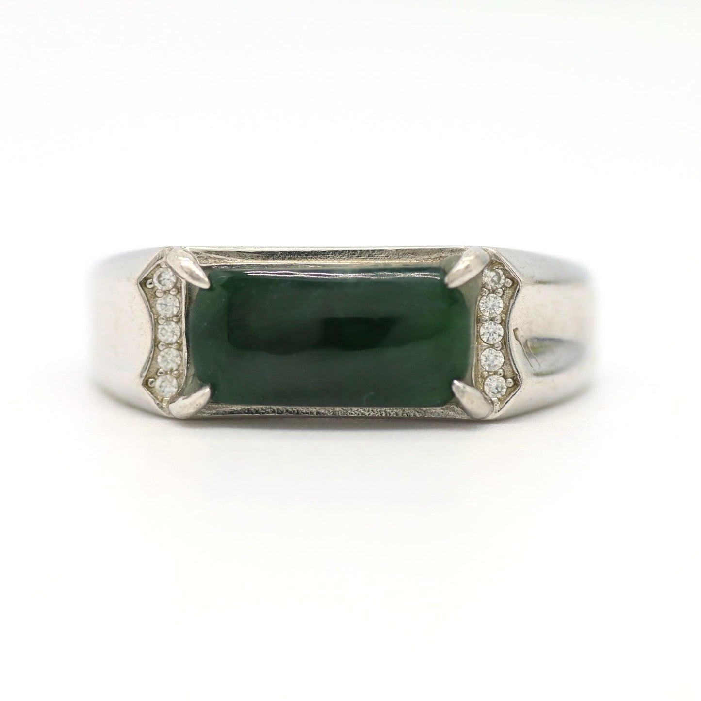 Type A Jadeite Jade Inlay Ring Series - Jade-collector.com