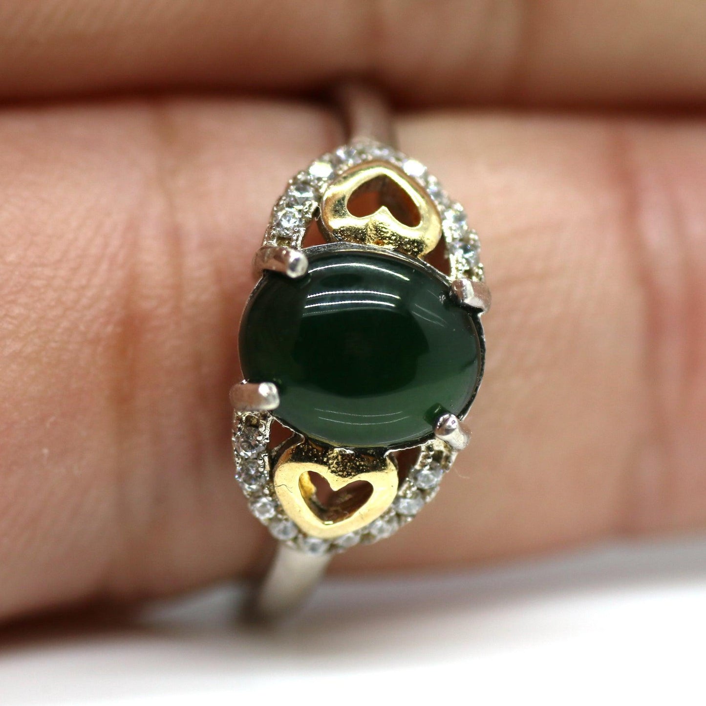 Type A Jadeite Jade Inlay Ring Series - Jade-collector.com