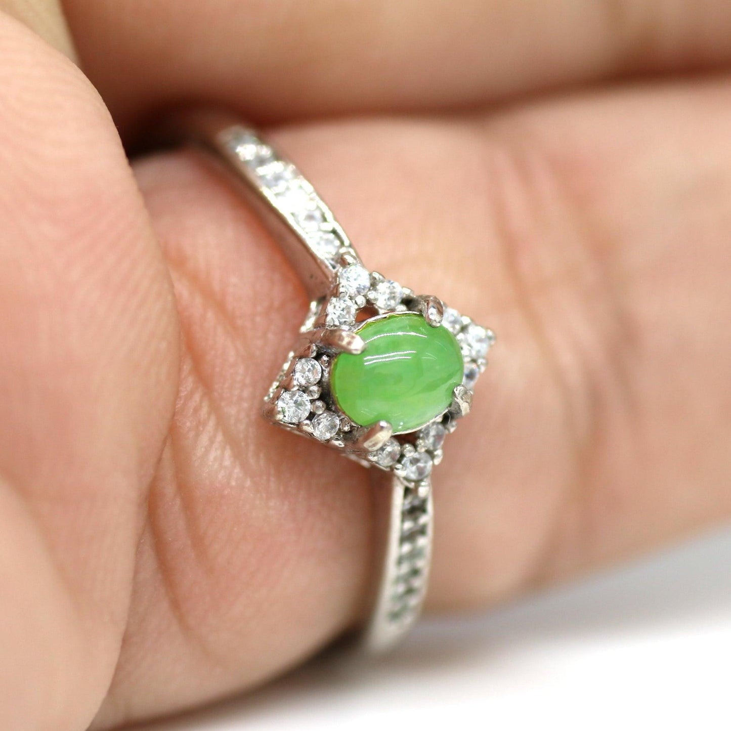 Type A Jadeite Jade Inlay Ring Series - Jade-collector.com