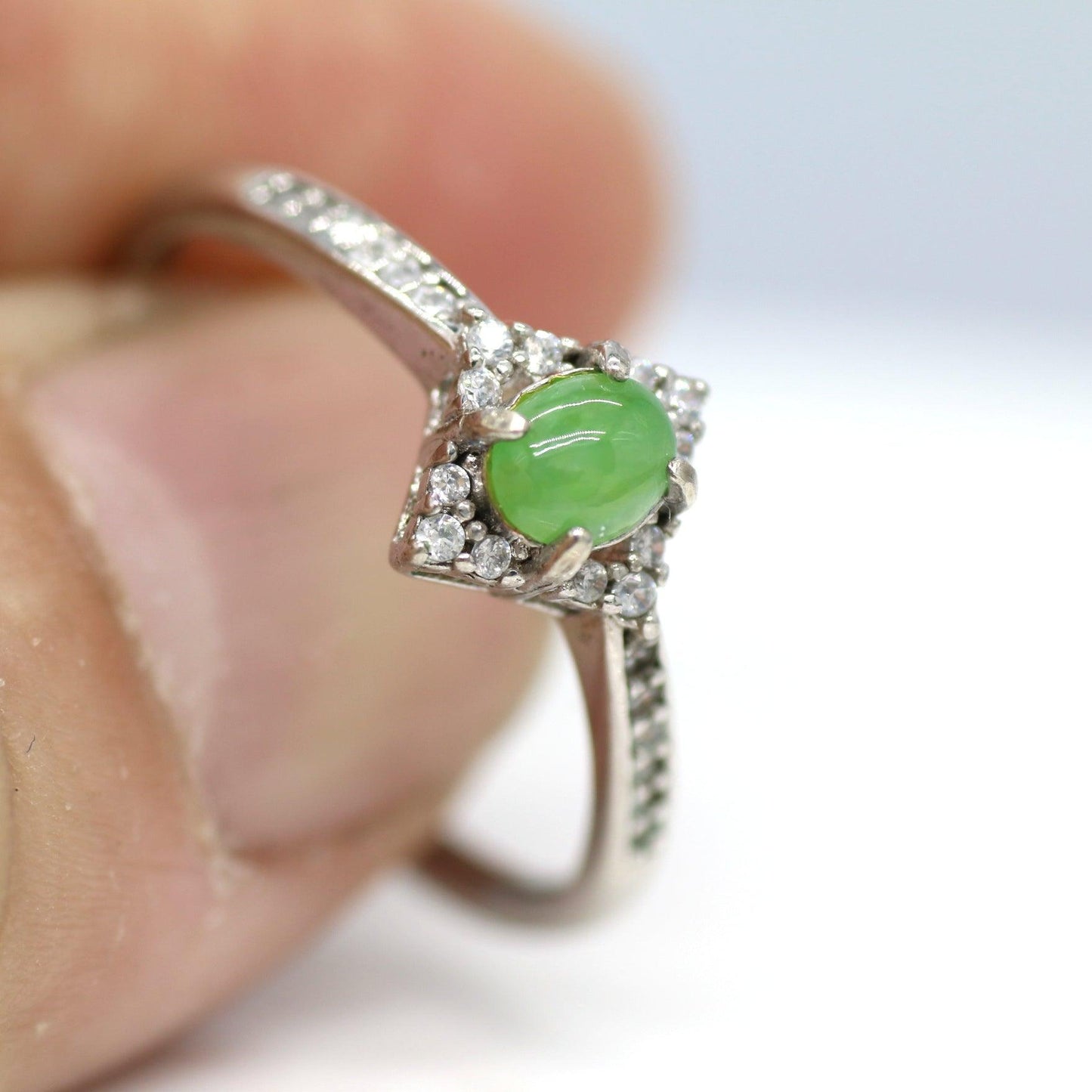 Type A Jadeite Jade Inlay Ring Series - Jade-collector.com