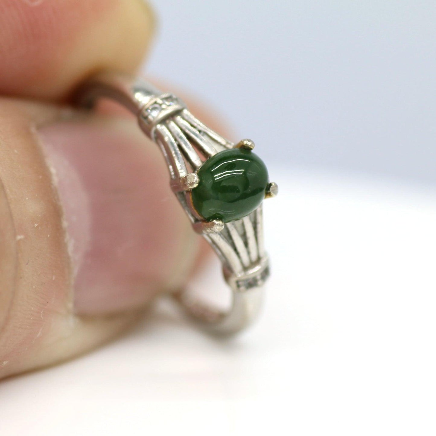Type A Jadeite Jade Inlay Ring Series - Jade-collector.com