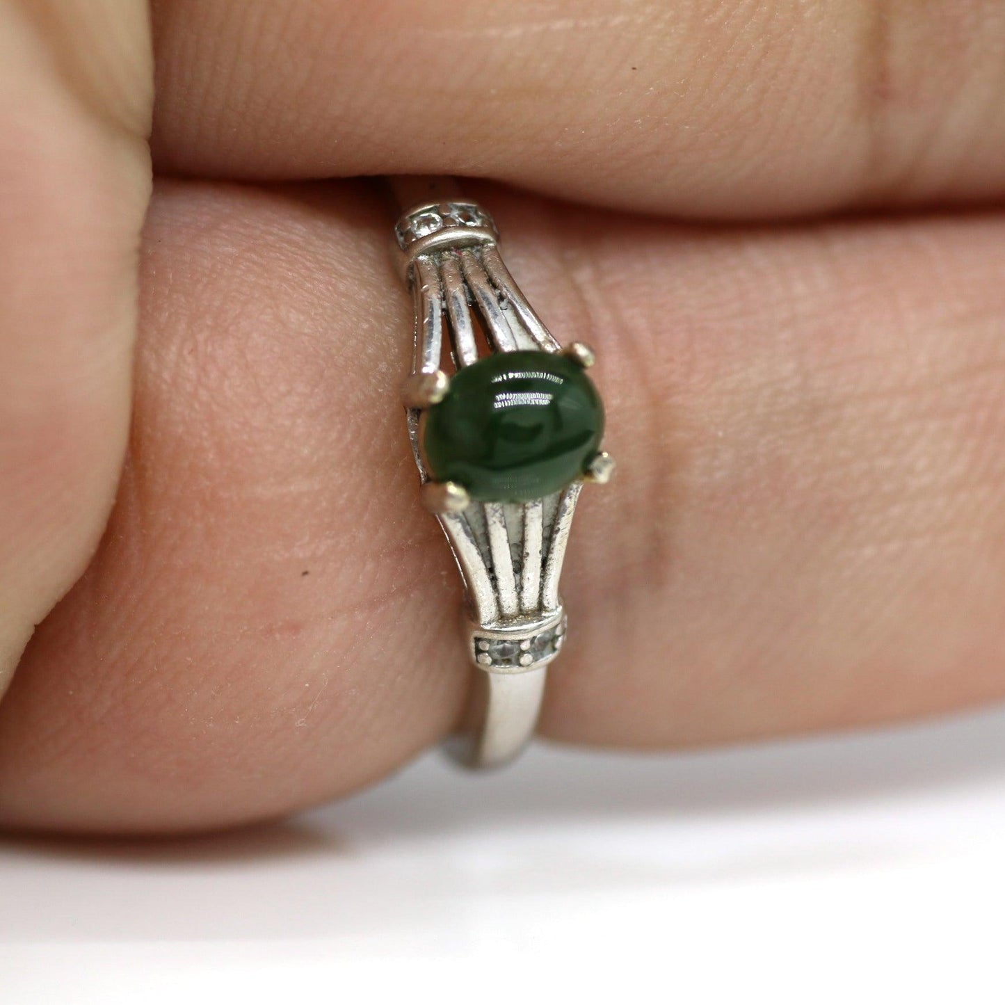Type A Jadeite Jade Inlay Ring Series - Jade-collector.com