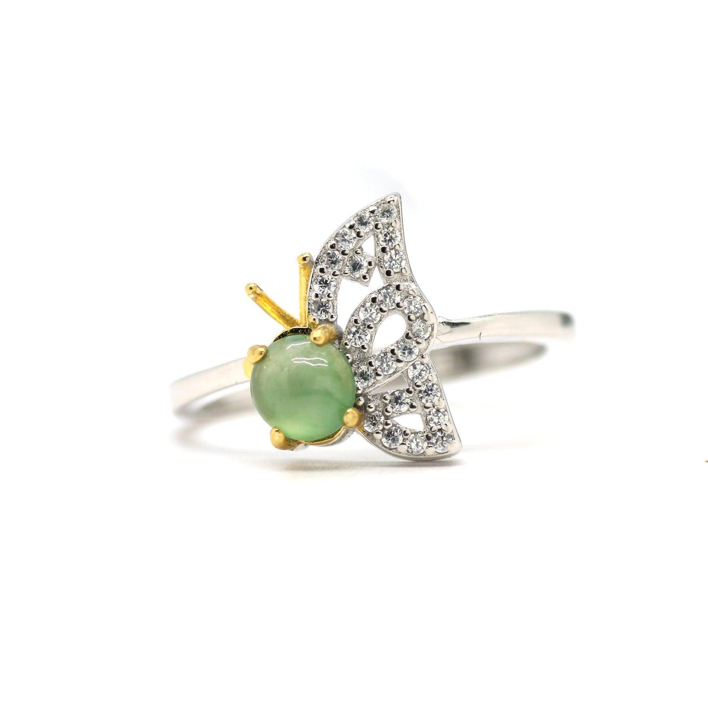 Type A Jadeite Jade Inlay Ring Series - Jade-collector.com