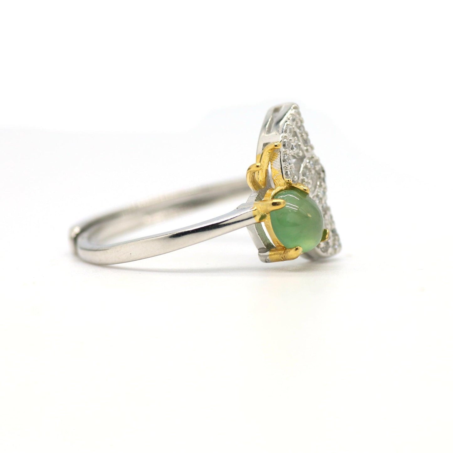 Type A Jadeite Jade Inlay Ring Series - Jade-collector.com