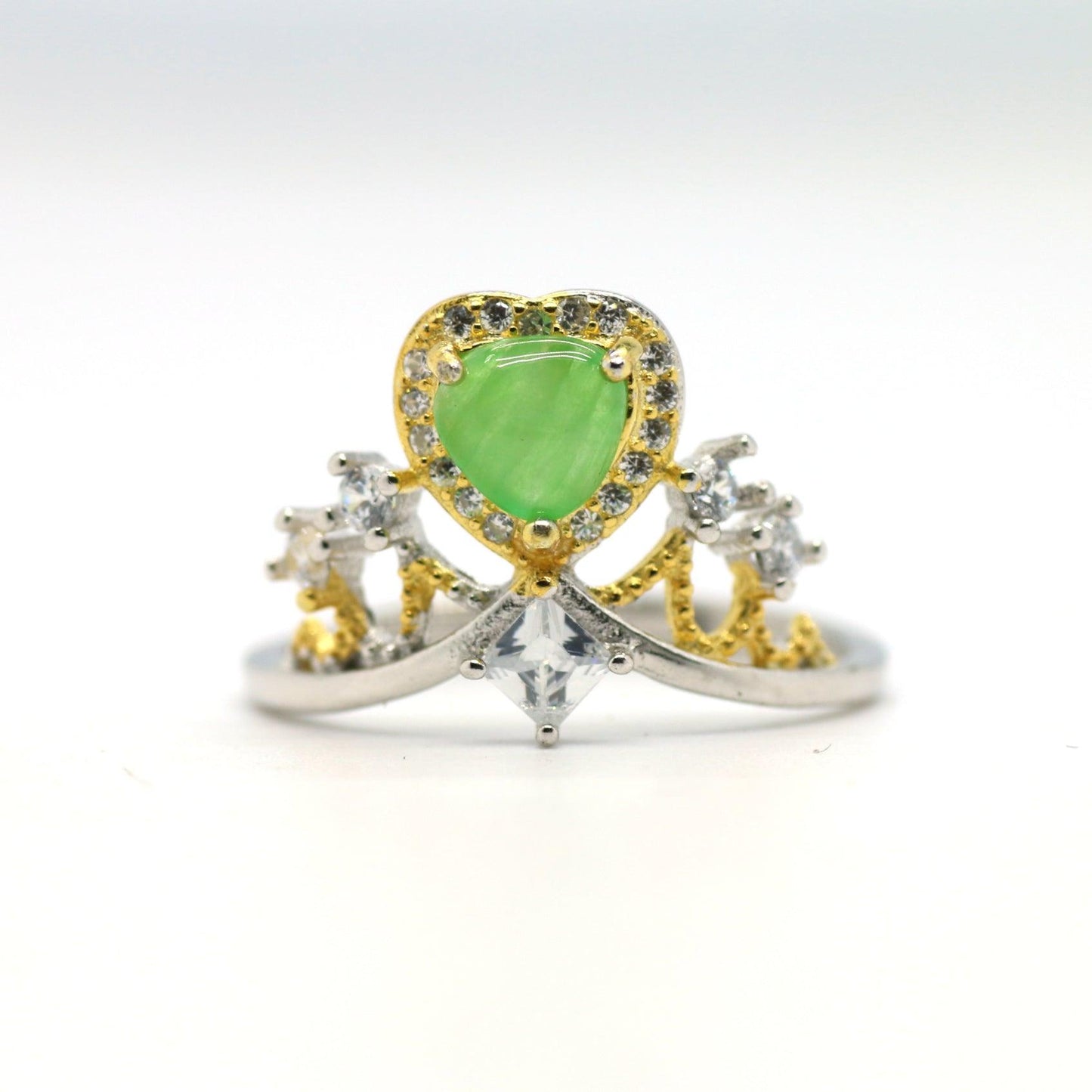 Type A Jadeite Jade Inlay Ring Series - Jade-collector.com