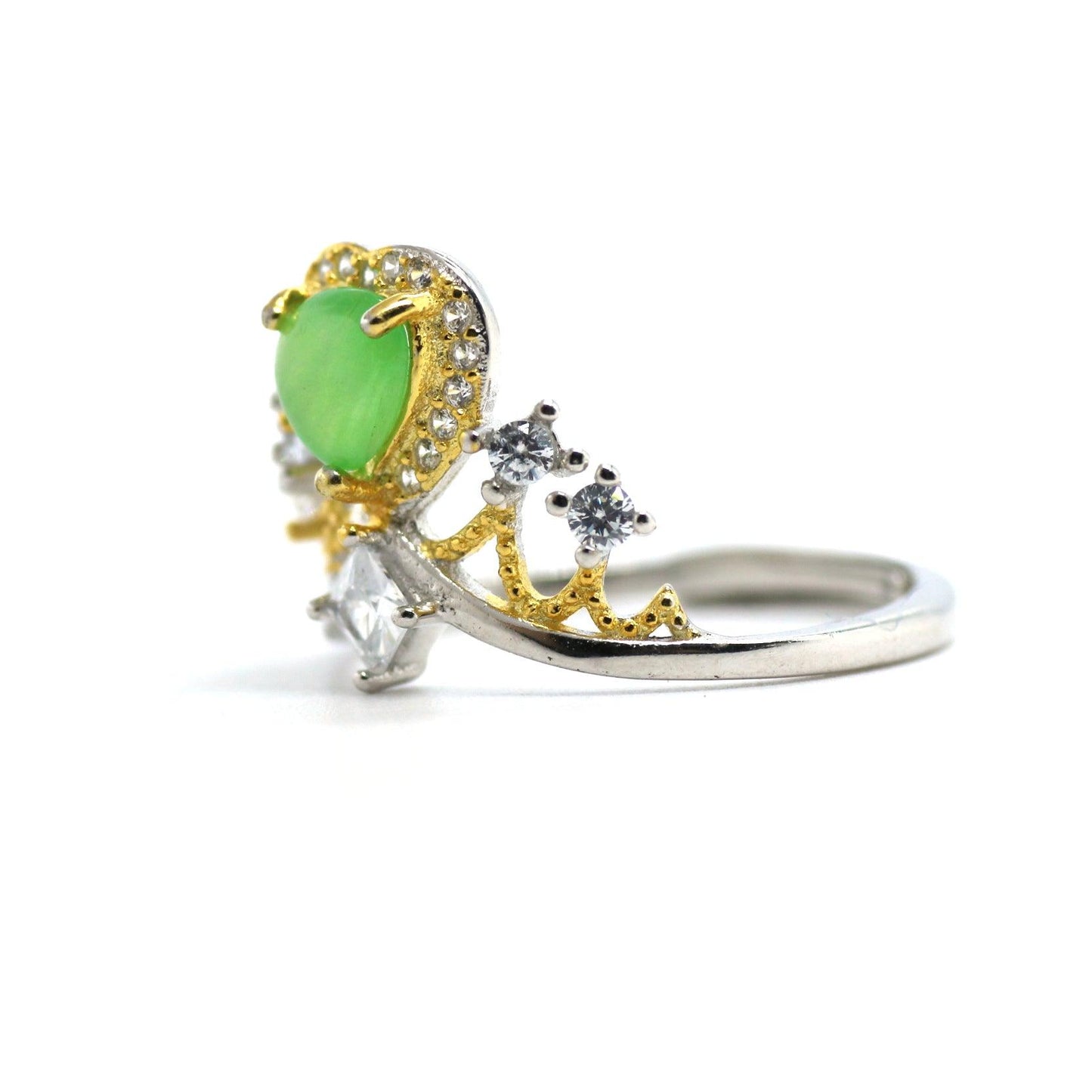 Type A Jadeite Jade Inlay Ring Series - Jade-collector.com