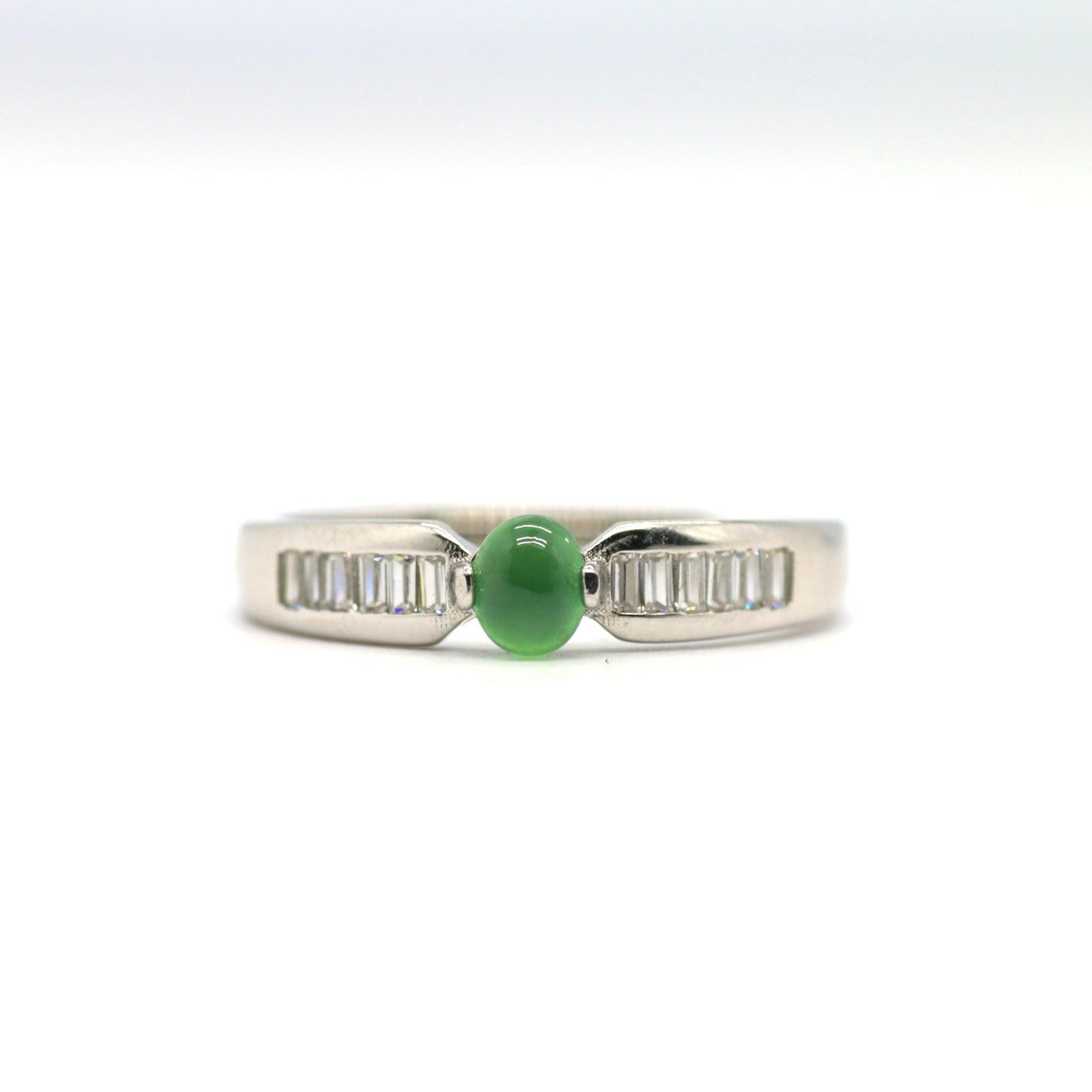 Type A Jadeite Jade Inlay Ring Series - Jade-collector.com