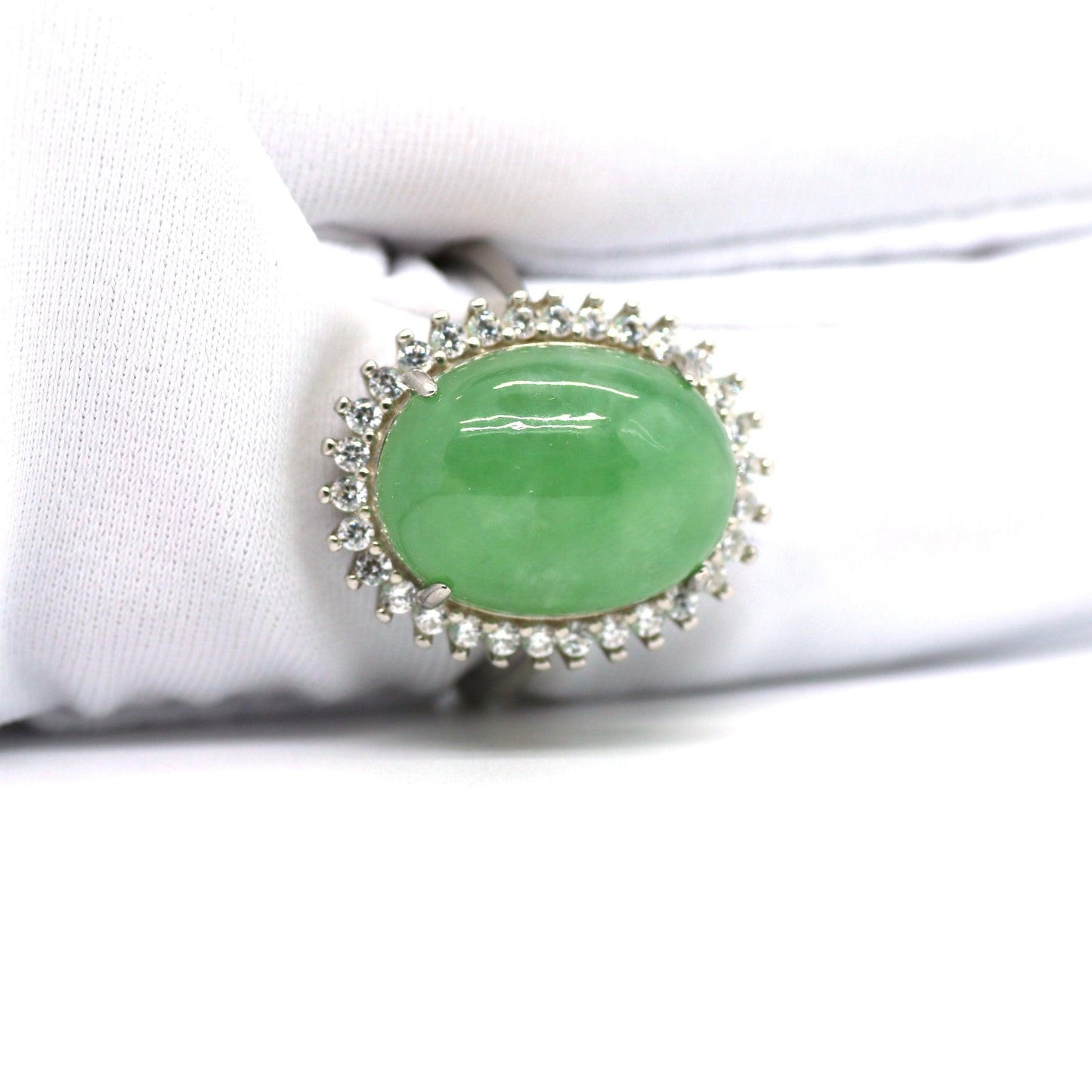 Type A Jadeite Jade Inlay Ring Series - Jade-collector.com