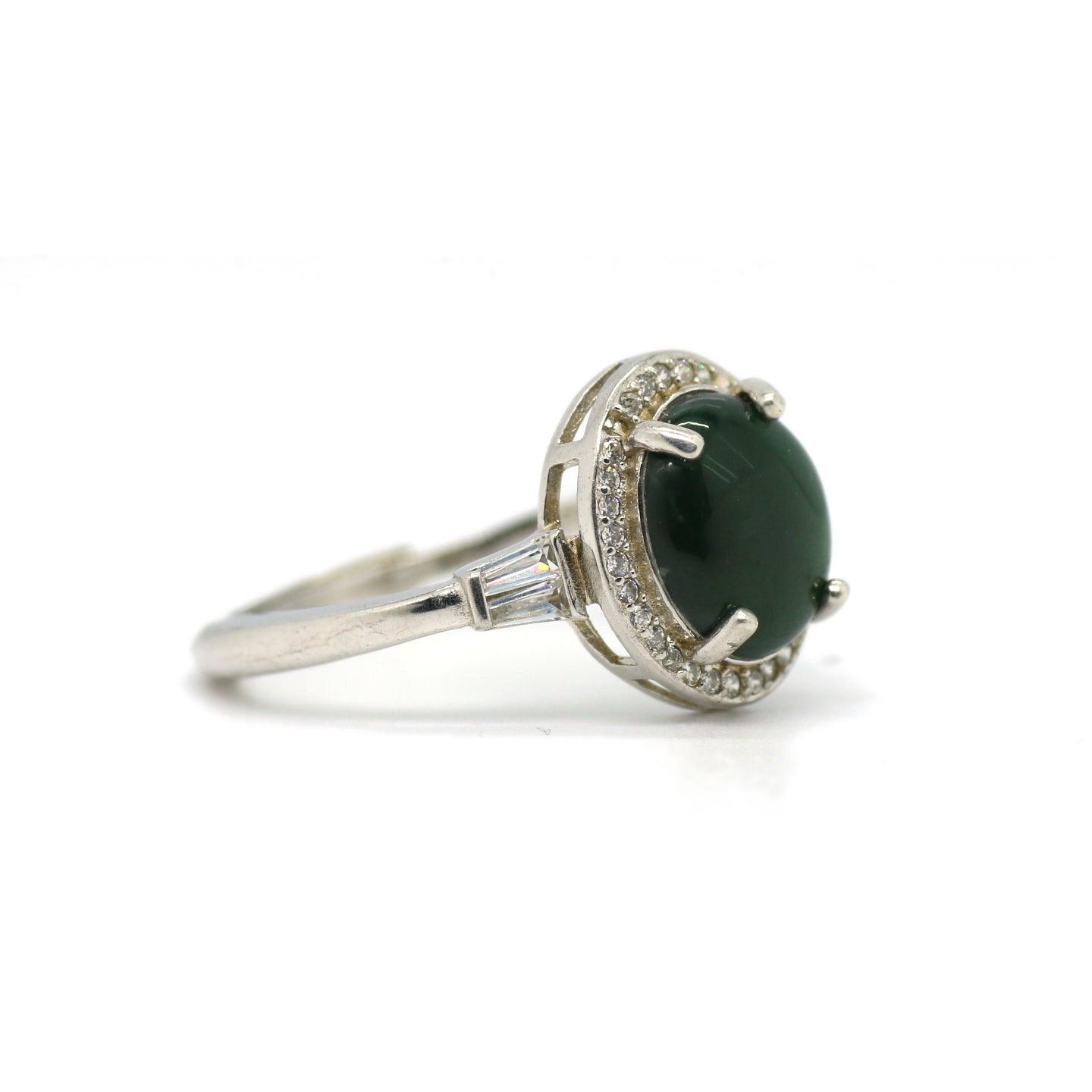 Type A Jadeite Jade Inlay Ring Series - Jade-collector.com