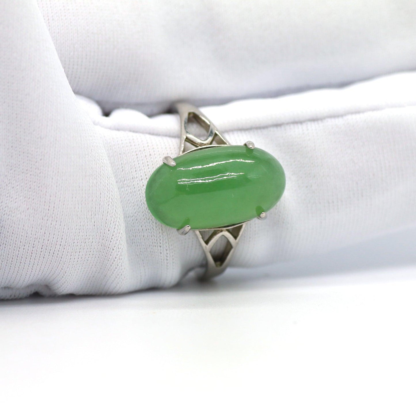 Type A Jadeite Jade Inlay Ring Series - Jade-collector.com
