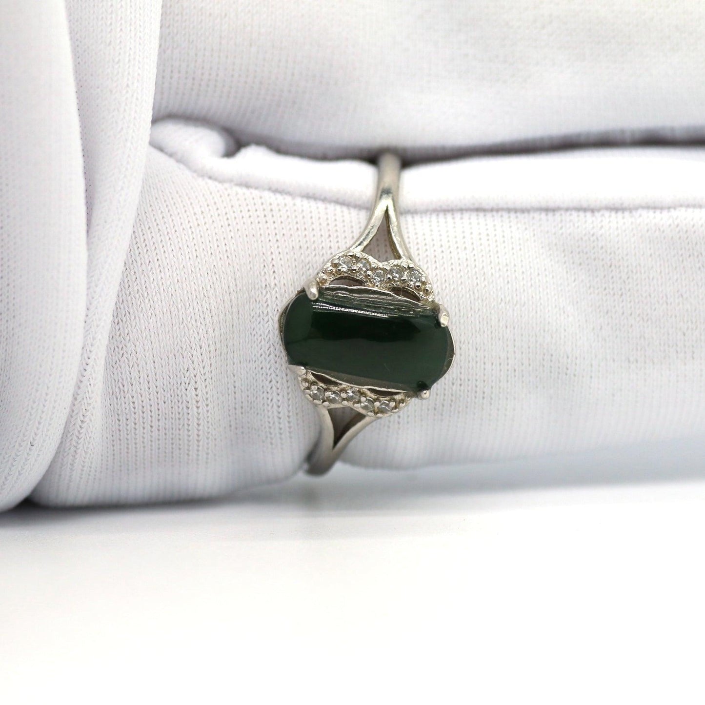 Type A Jadeite Jade Inlay Ring Series - Jade-collector.com