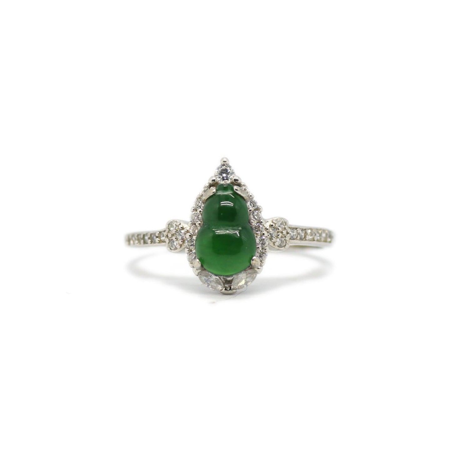 Type A Jadeite Jade Inlay Ring Series - Jade-collector.com