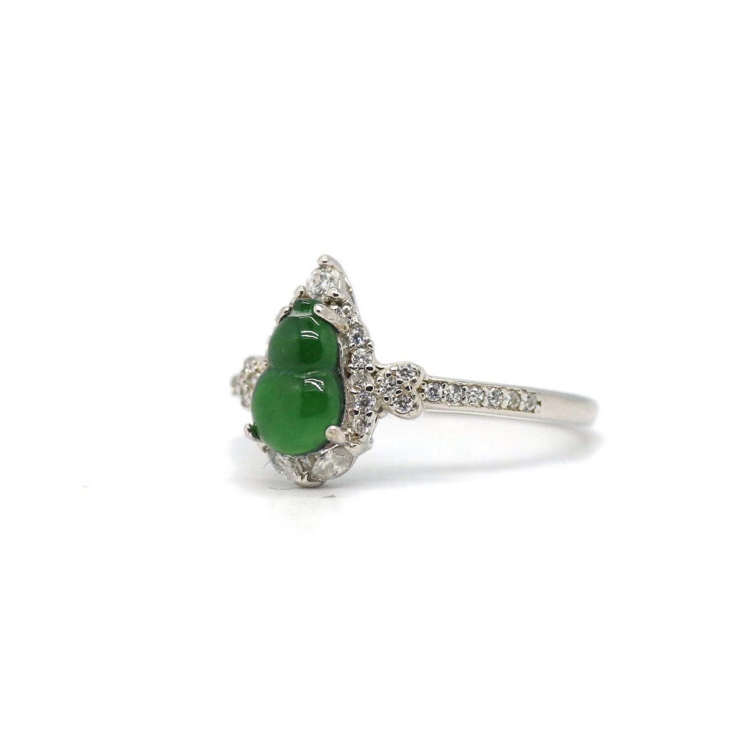 Type A Jadeite Jade Inlay Ring Series - Jade-collector.com