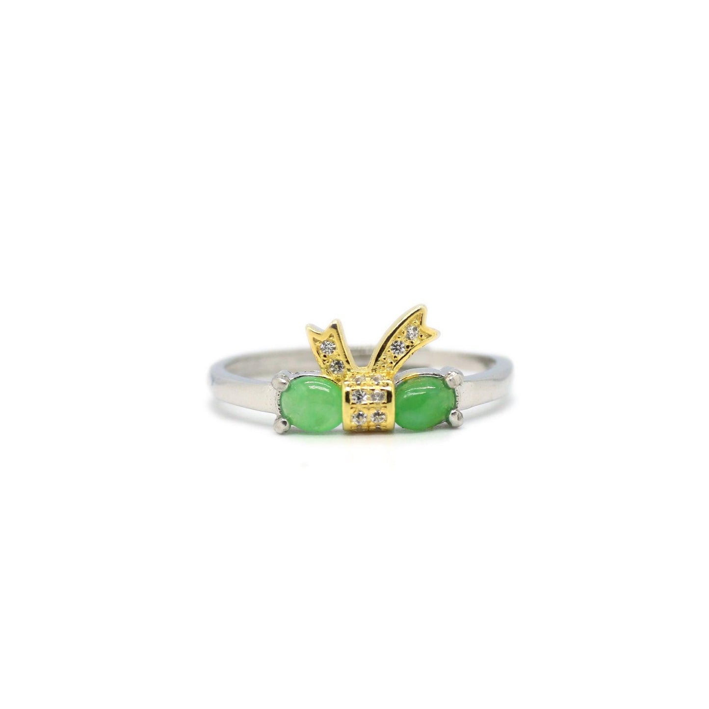 Type A Jadeite Jade Inlay Ring Series - Jade-collector.com