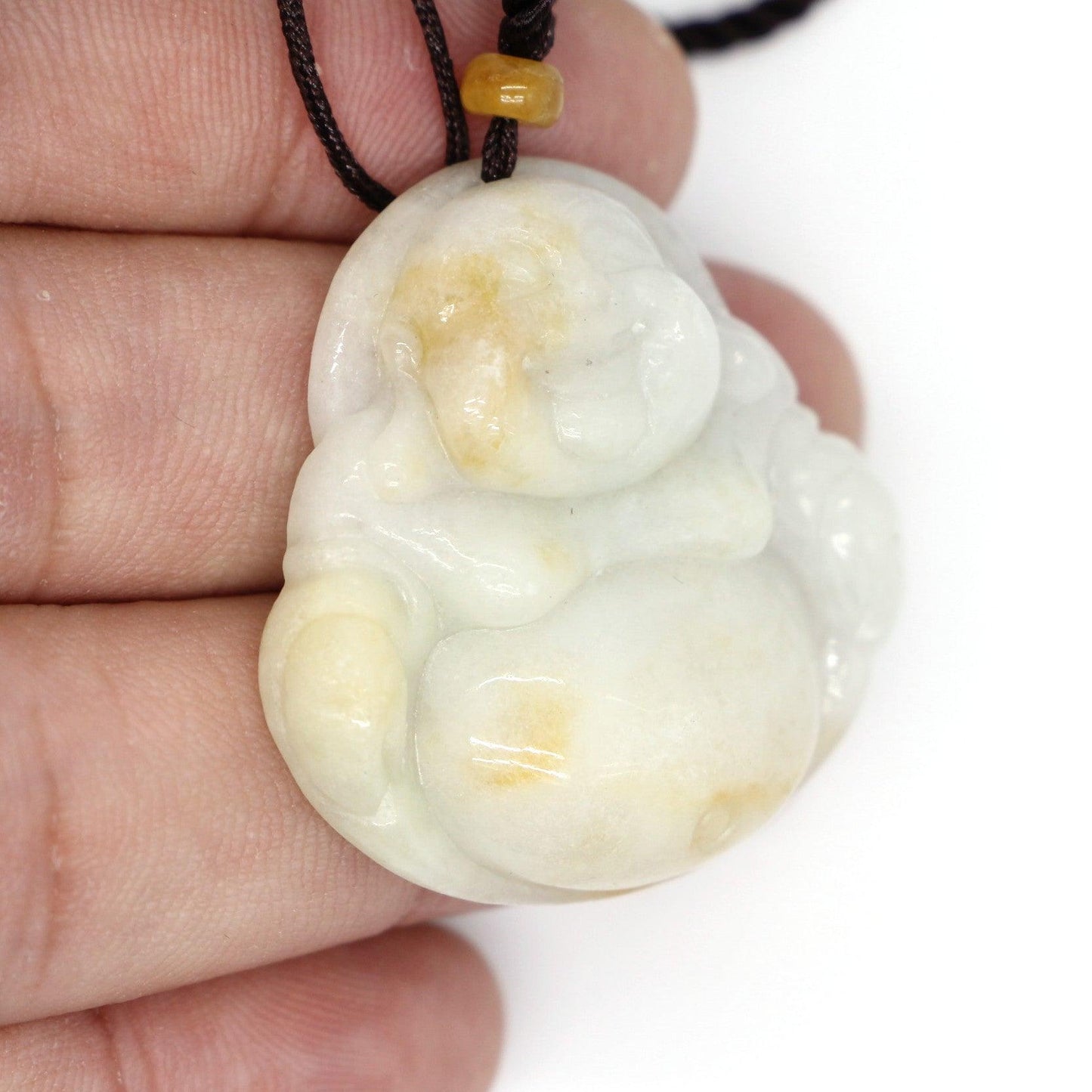 Type A Jadeite Jade Pendants Budai Series p4102s / - Jade-collector.com