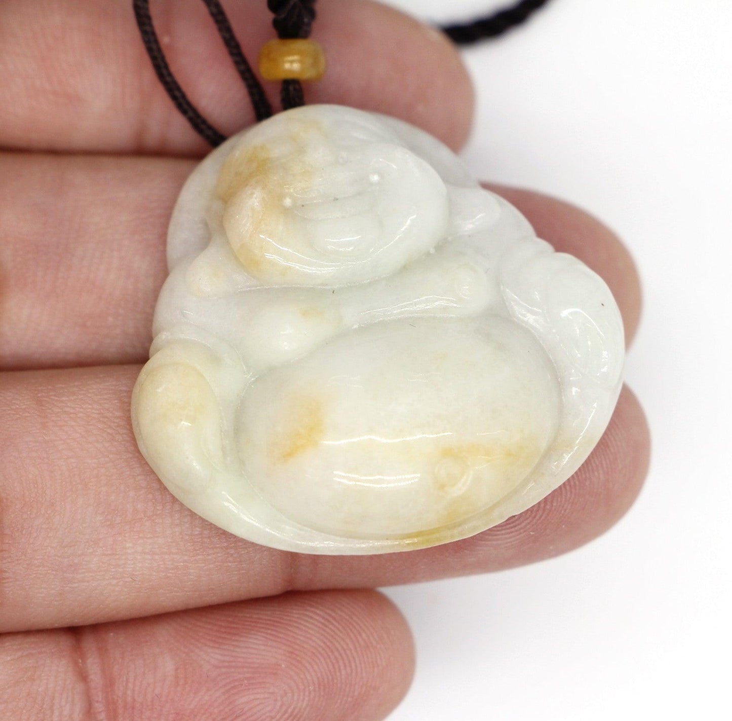 Type A Jadeite Jade Pendants Budai Series p4102s / - Jade-collector.com