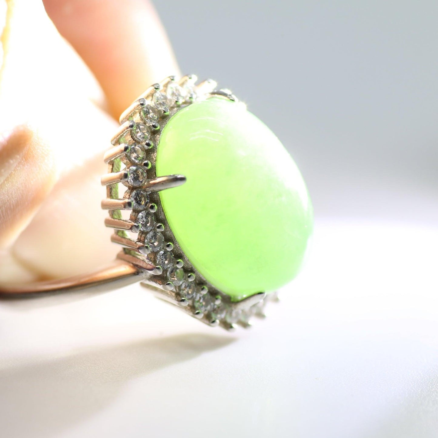 Type A Jadeite Jade Inlay Ring Series - Jade-collector.com