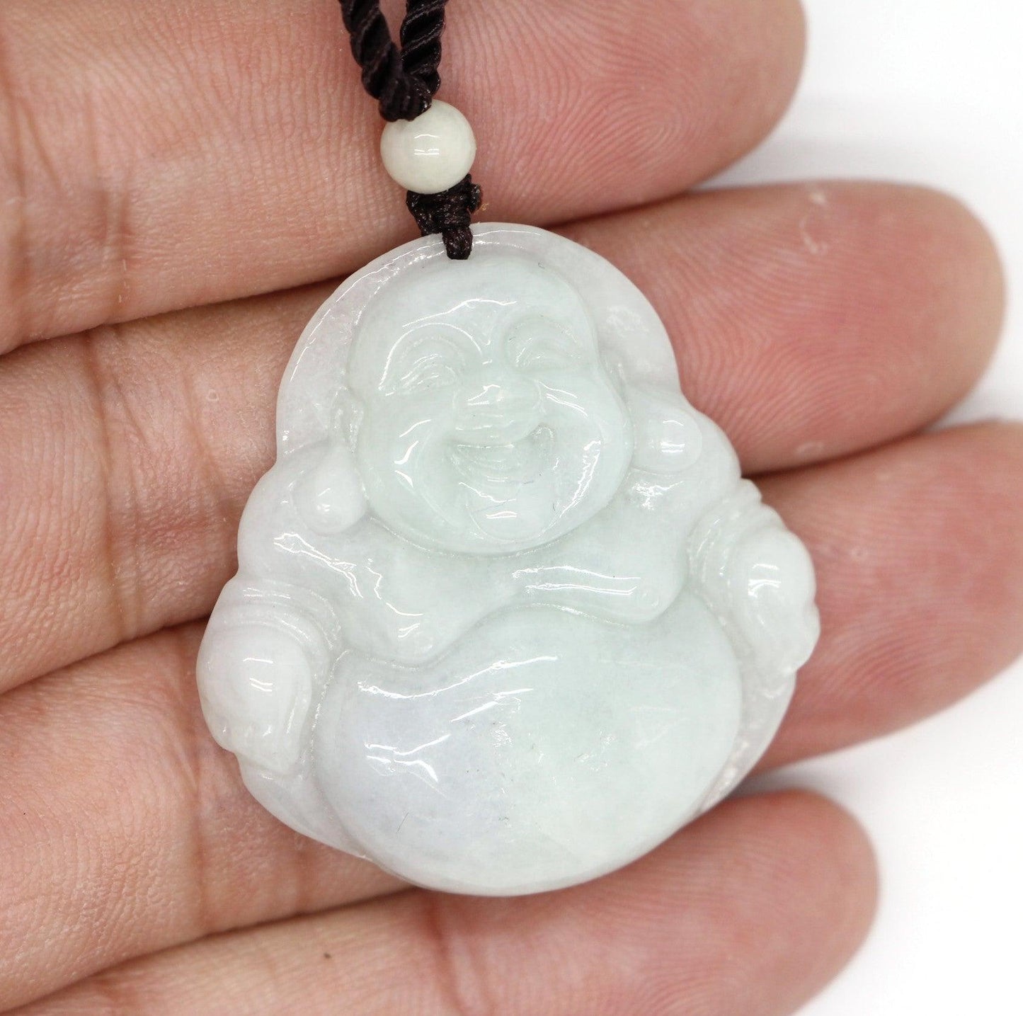 Type A Jadeite Jade Pendants Budai Series p4101s / - Jade-collector.com