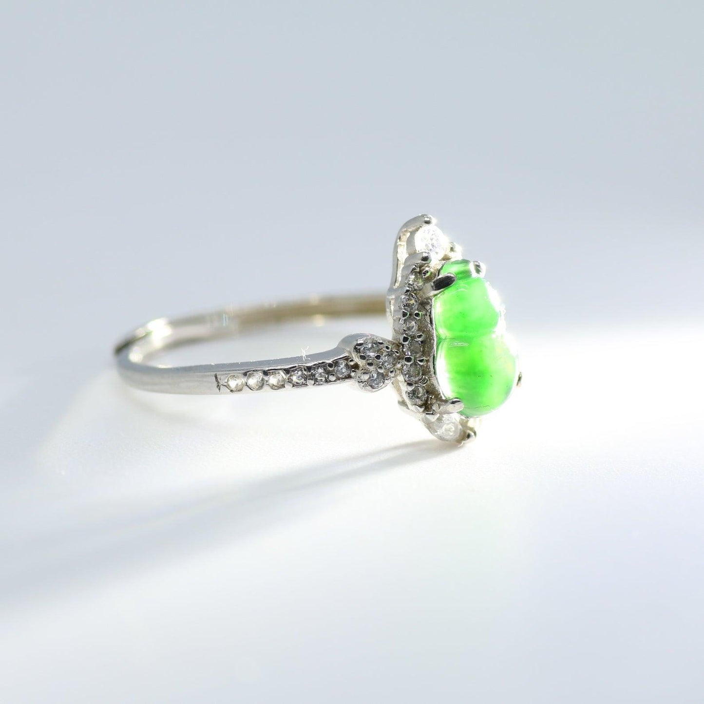 Type A Jadeite Jade Inlay Ring Series - Jade-collector.com