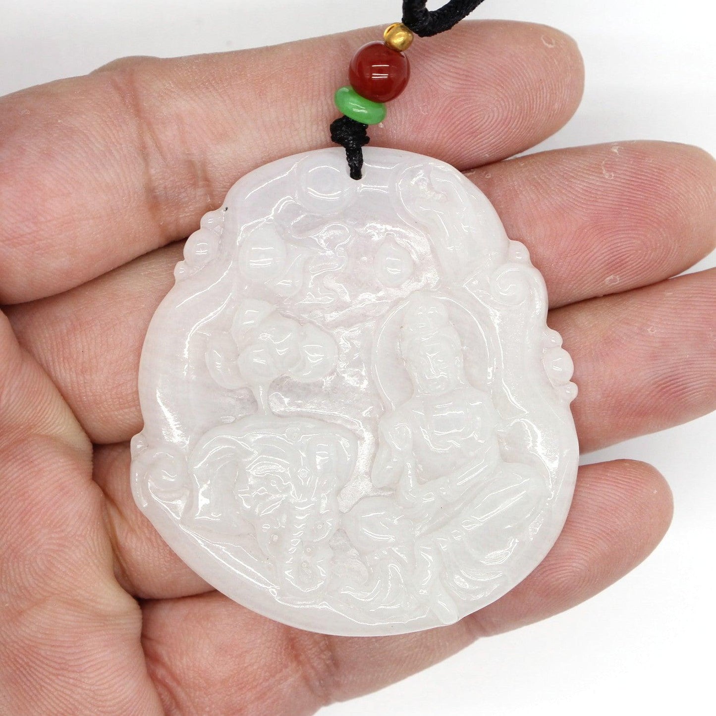 Type A Jadeite Jade Guanyin Pendants Series - Jade-collector.com