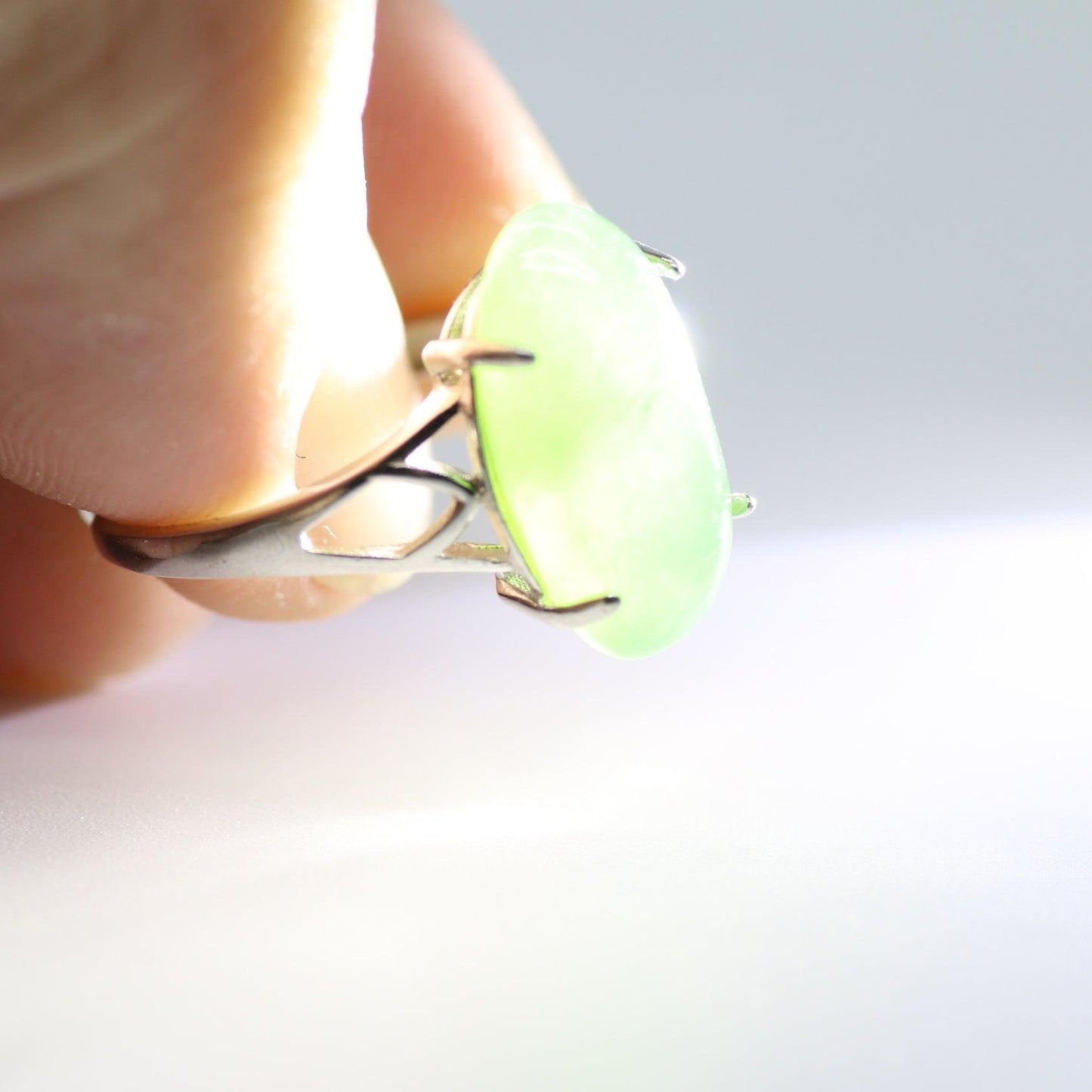 Type A Jadeite Jade Inlay Ring Series - Jade-collector.com